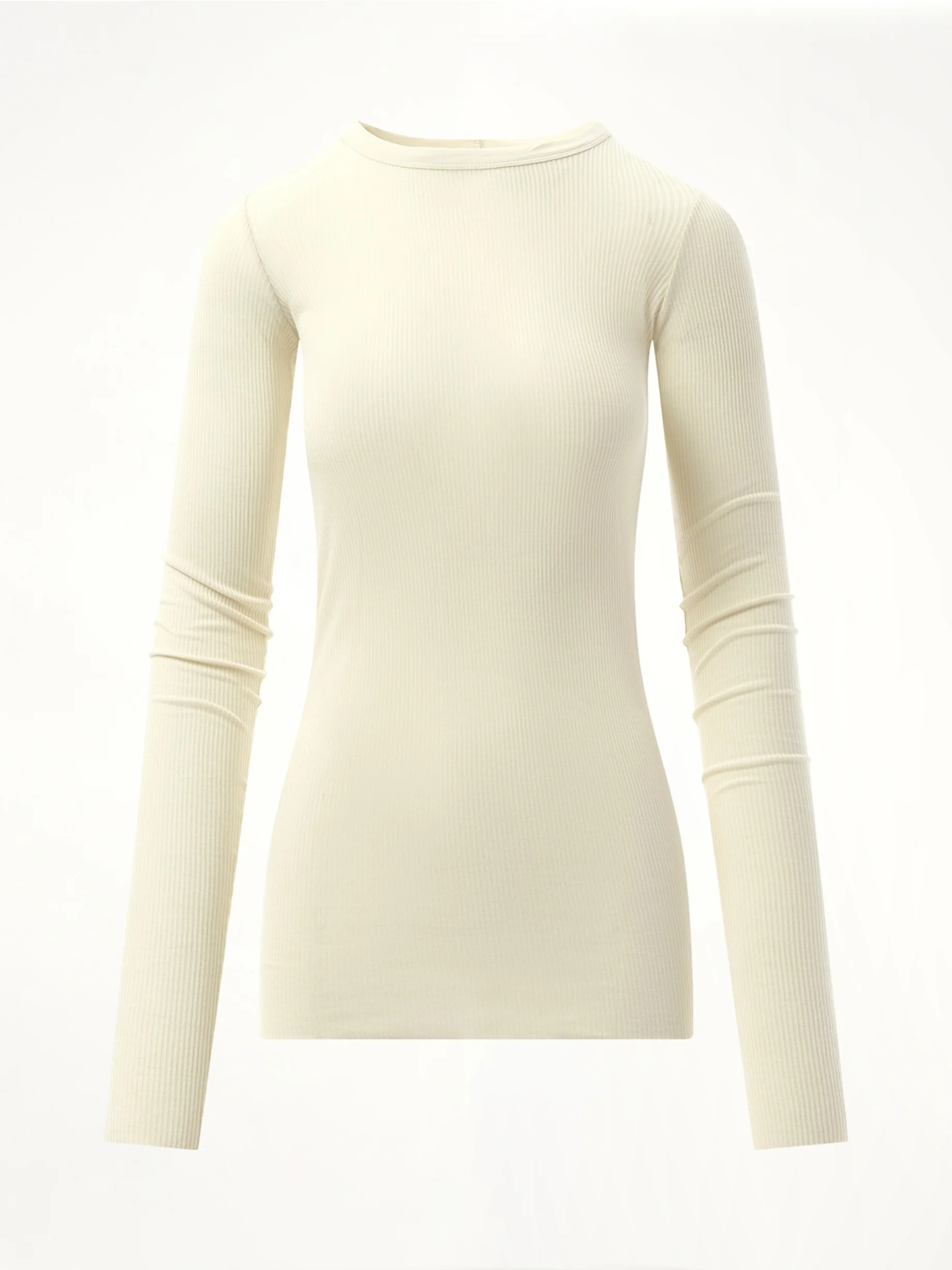 Rib Long Sleeve T-Shirt in Dinge - Image 2