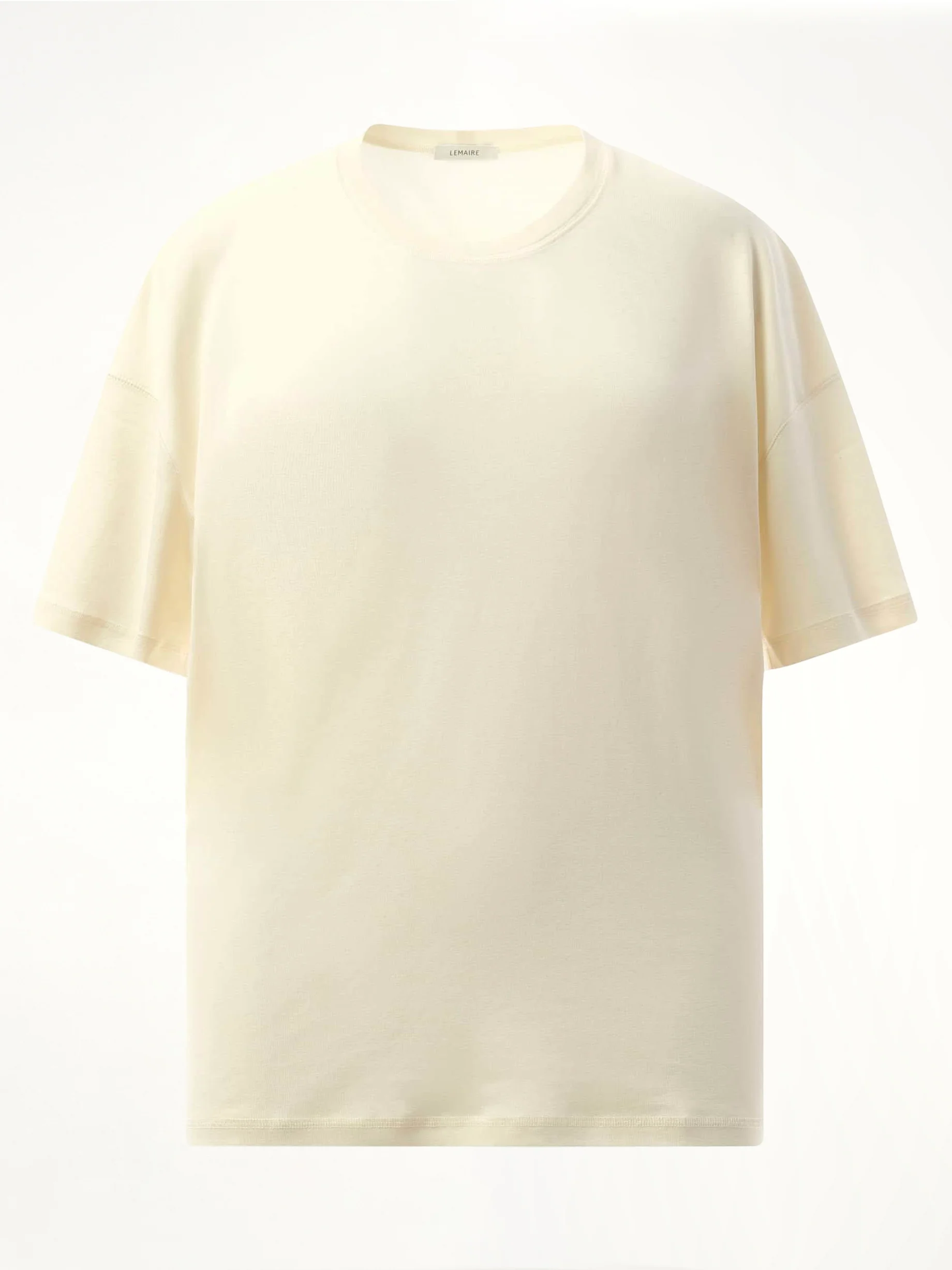 Rib T-Shirt in Light Cream - Image 2