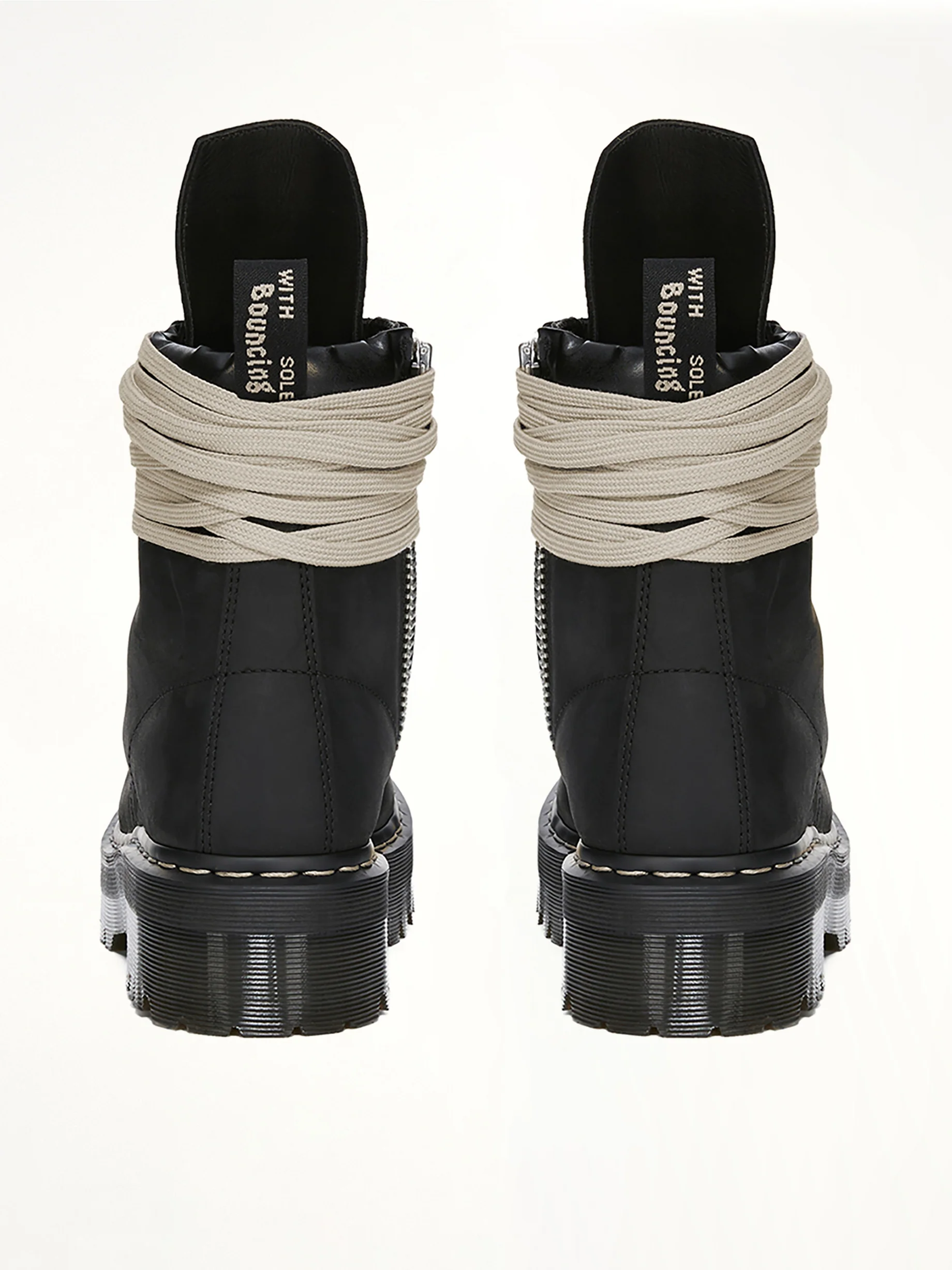 Rick Owens x Dr. Martens Quad Sole Steel Toe Boots in Black - Image 5