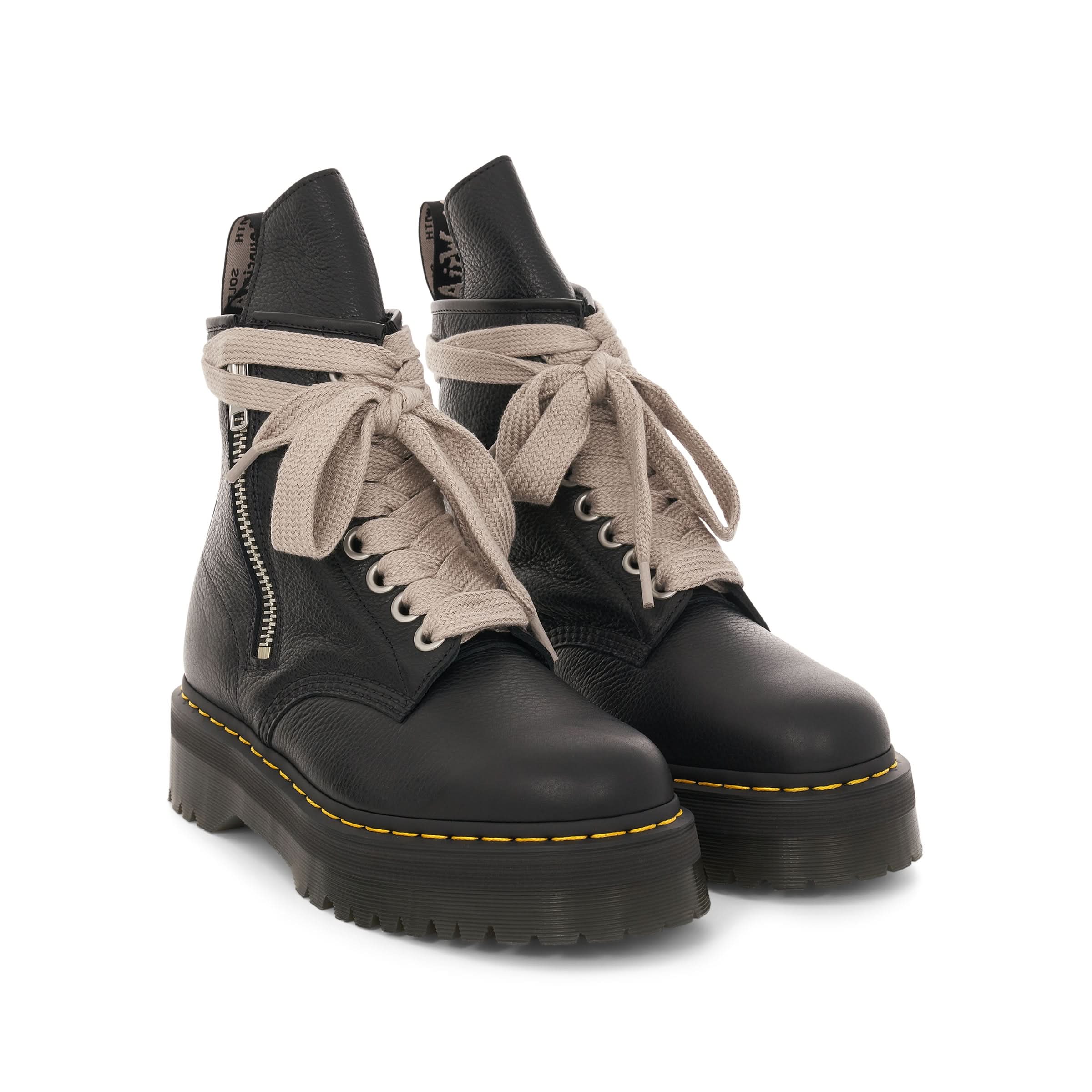 Rick Owens x Dr. Martens Quad Sole Jumbo Lace Boot in Black - Image 2