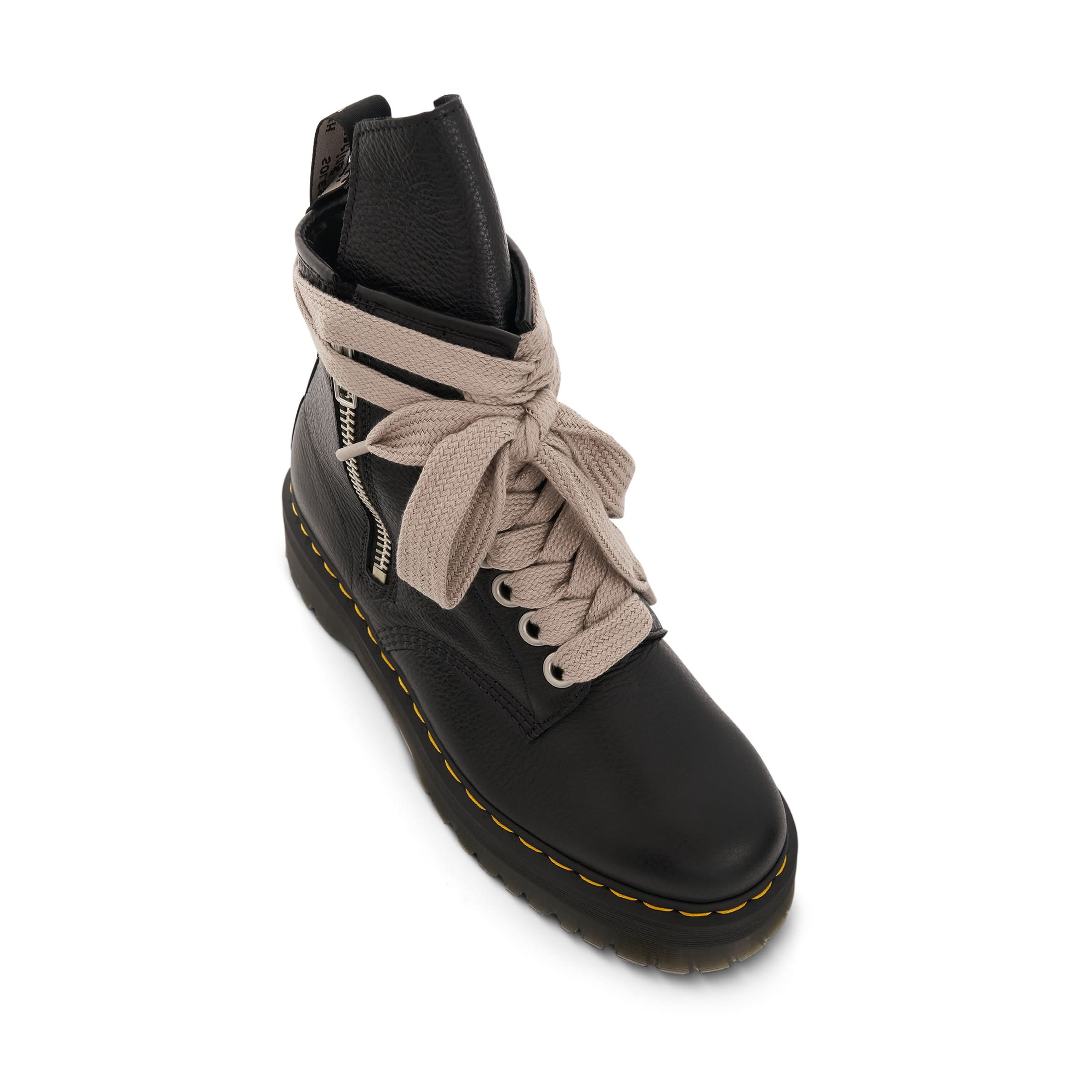 Rick Owens x Dr. Martens Quad Sole Jumbo Lace Boot in Black - Image 4