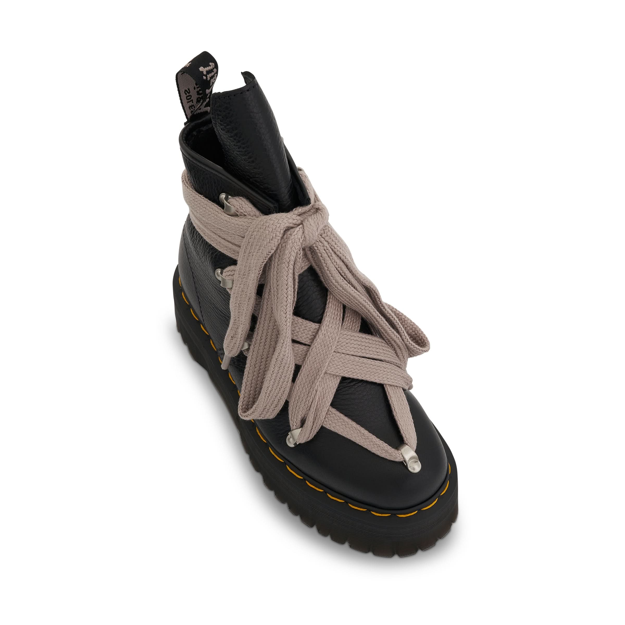 Rick Owens x Dr. Martens Quad Sole Pentagram Jumbo Lace Boots in Black - Image 3