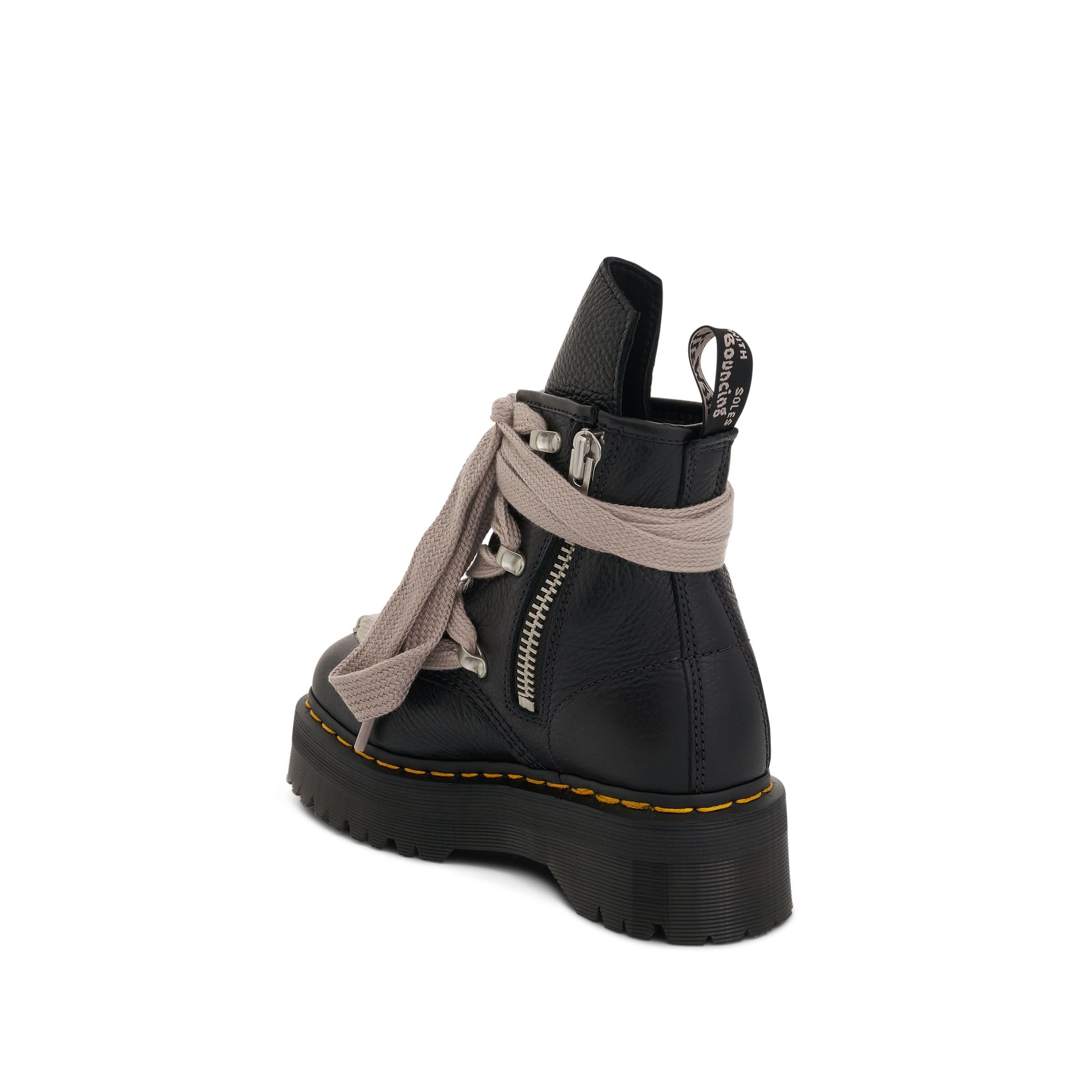 Rick Owens x Dr. Martens Quad Sole Pentagram Jumbo Lace Boots in Black - Image 4