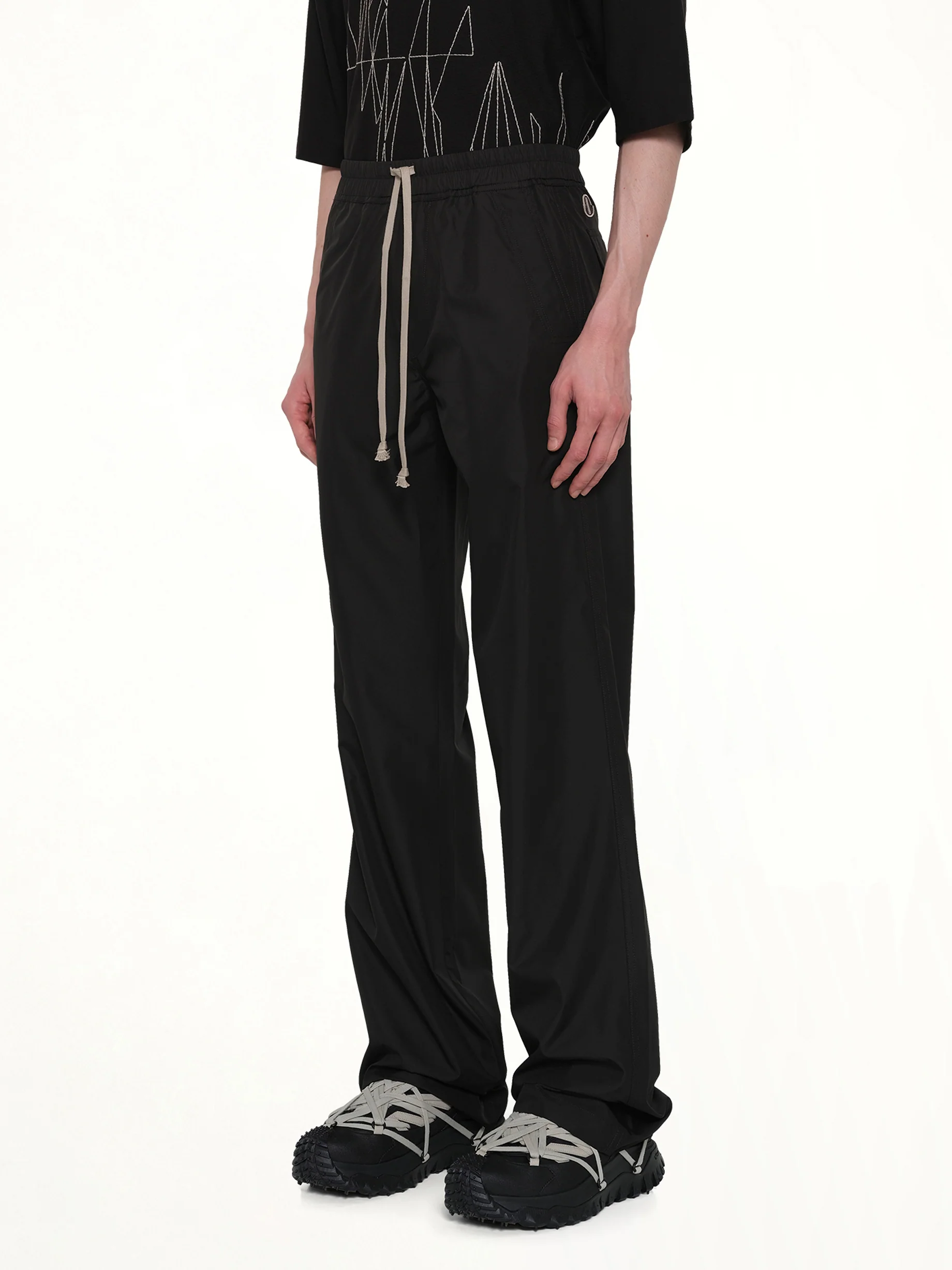 Rick Owens x Moncler Drawstring Pants in Black - Image 3