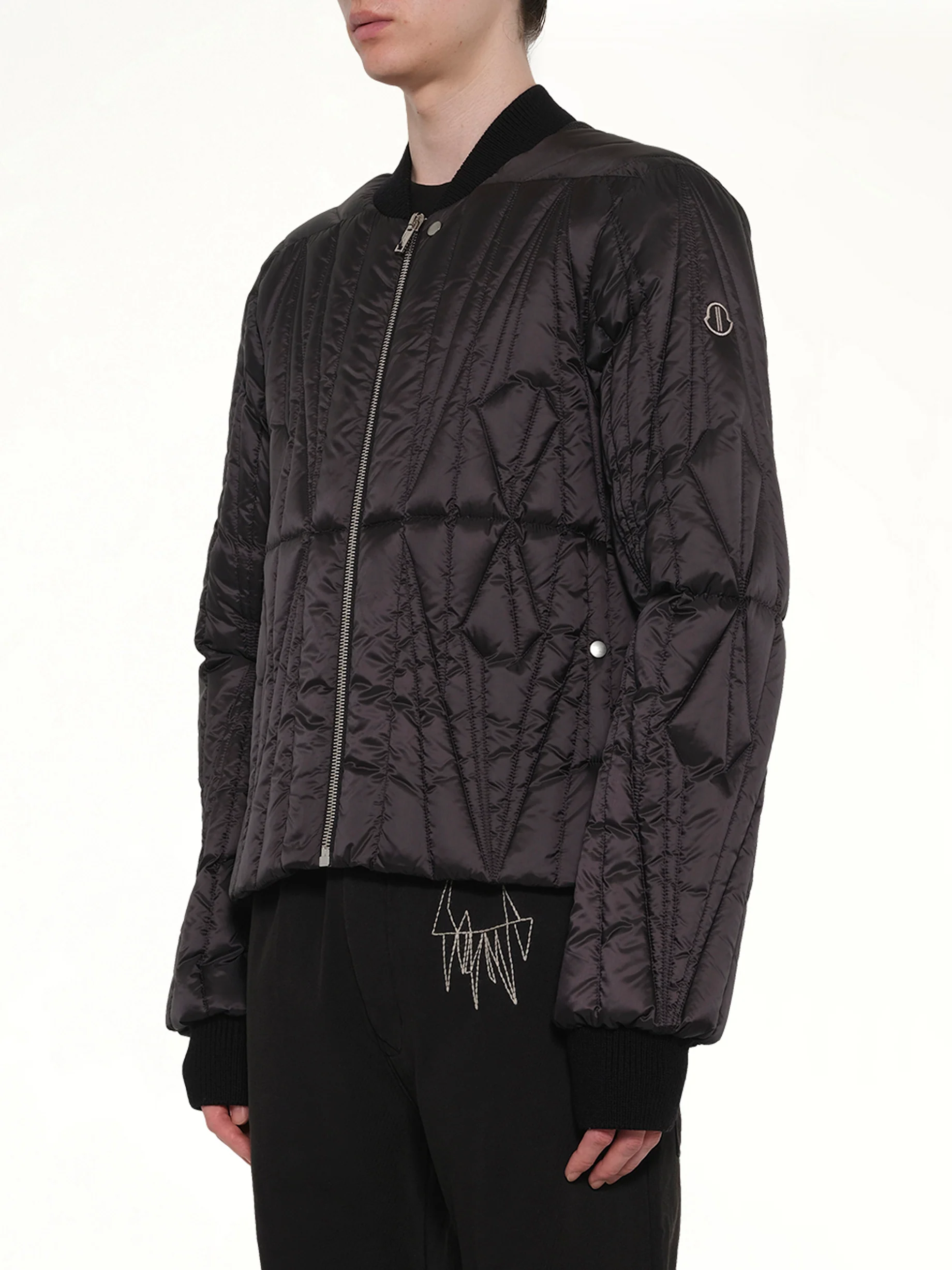 Rick Owens x Moncler Geocamo Flight Jacket in Black - Image 3