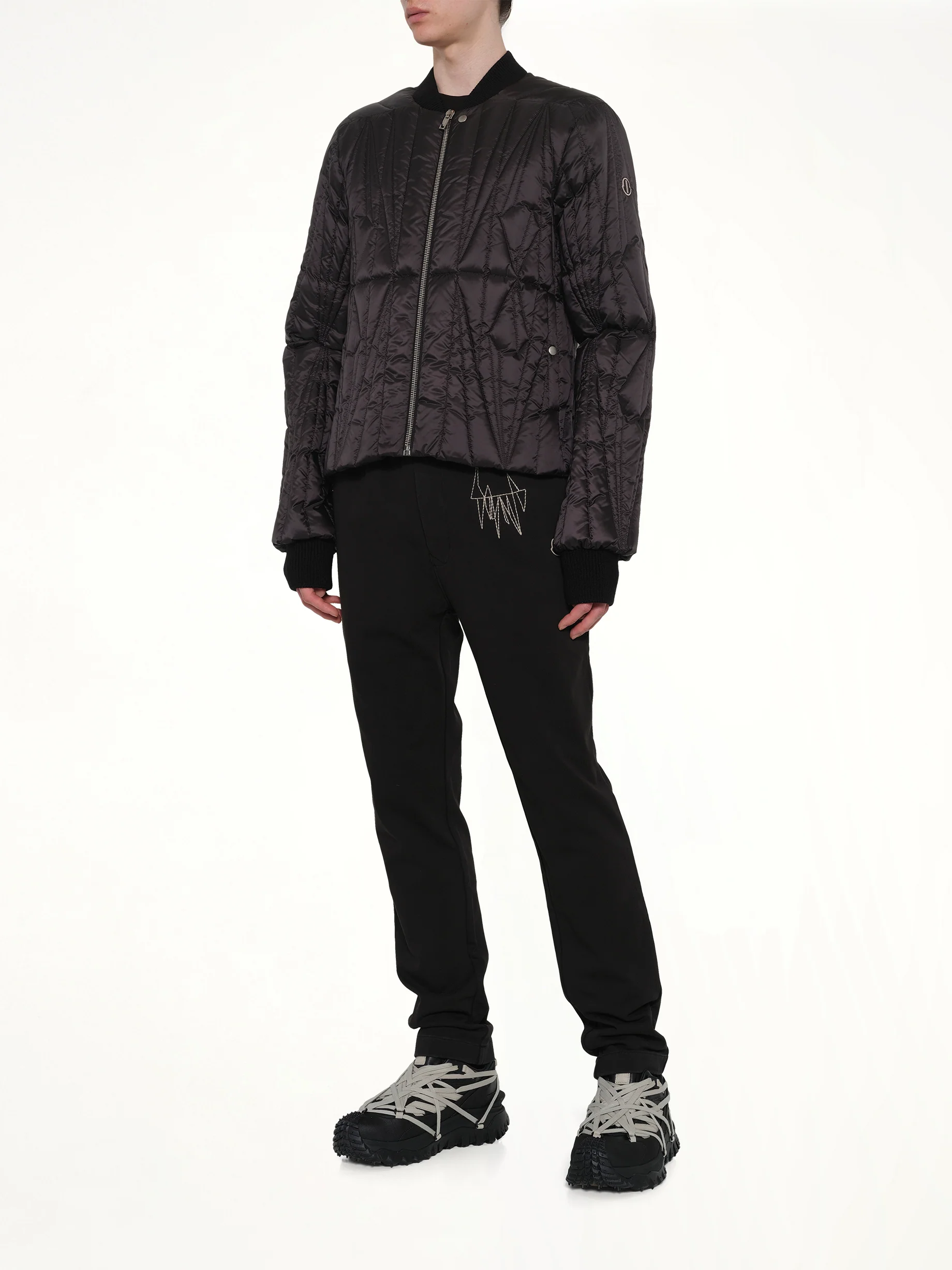 Rick Owens x Moncler Geocamo Flight Jacket in Black - Image 4