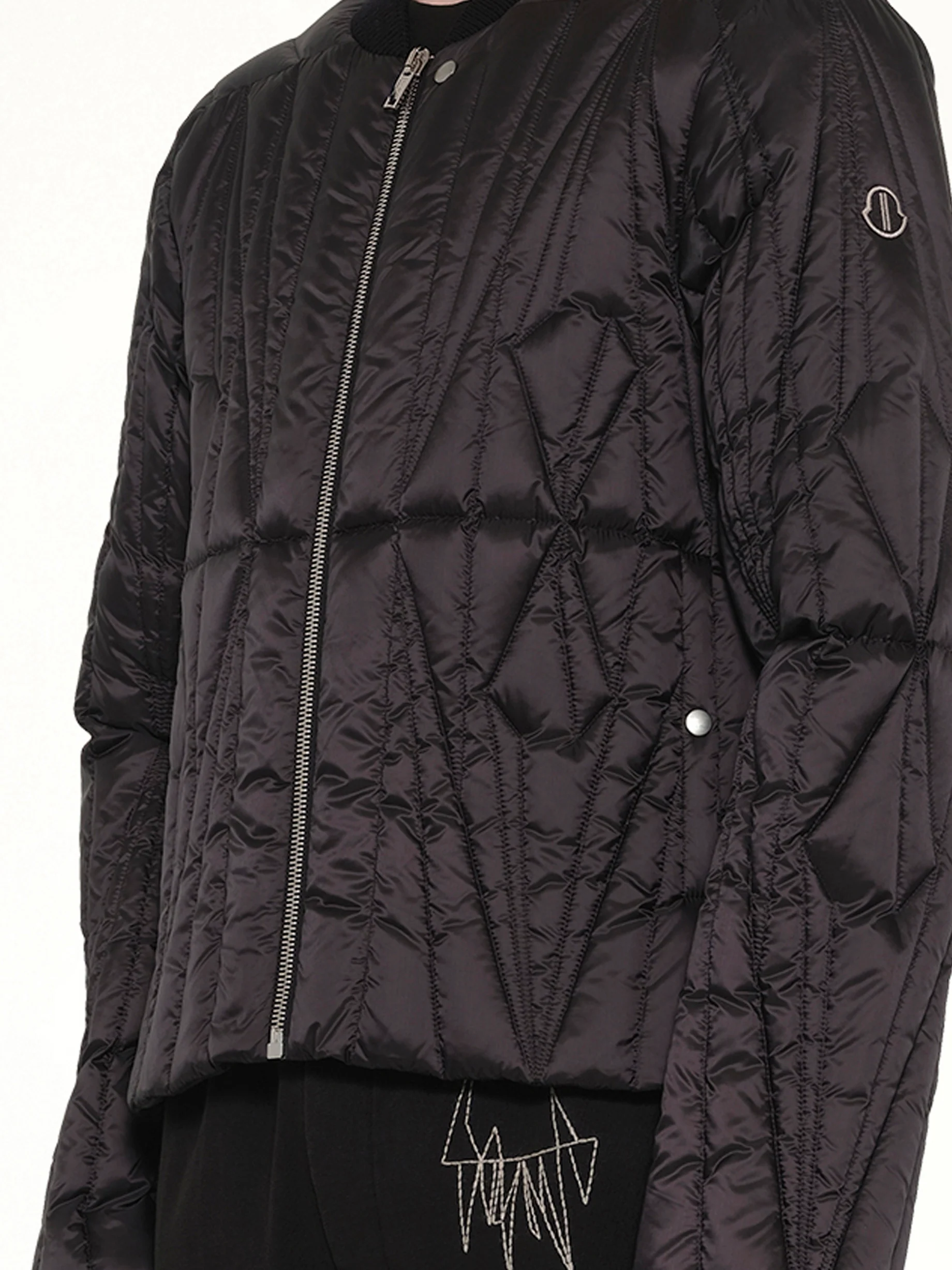 Rick Owens x Moncler Geocamo Flight Jacket in Black - Image 6