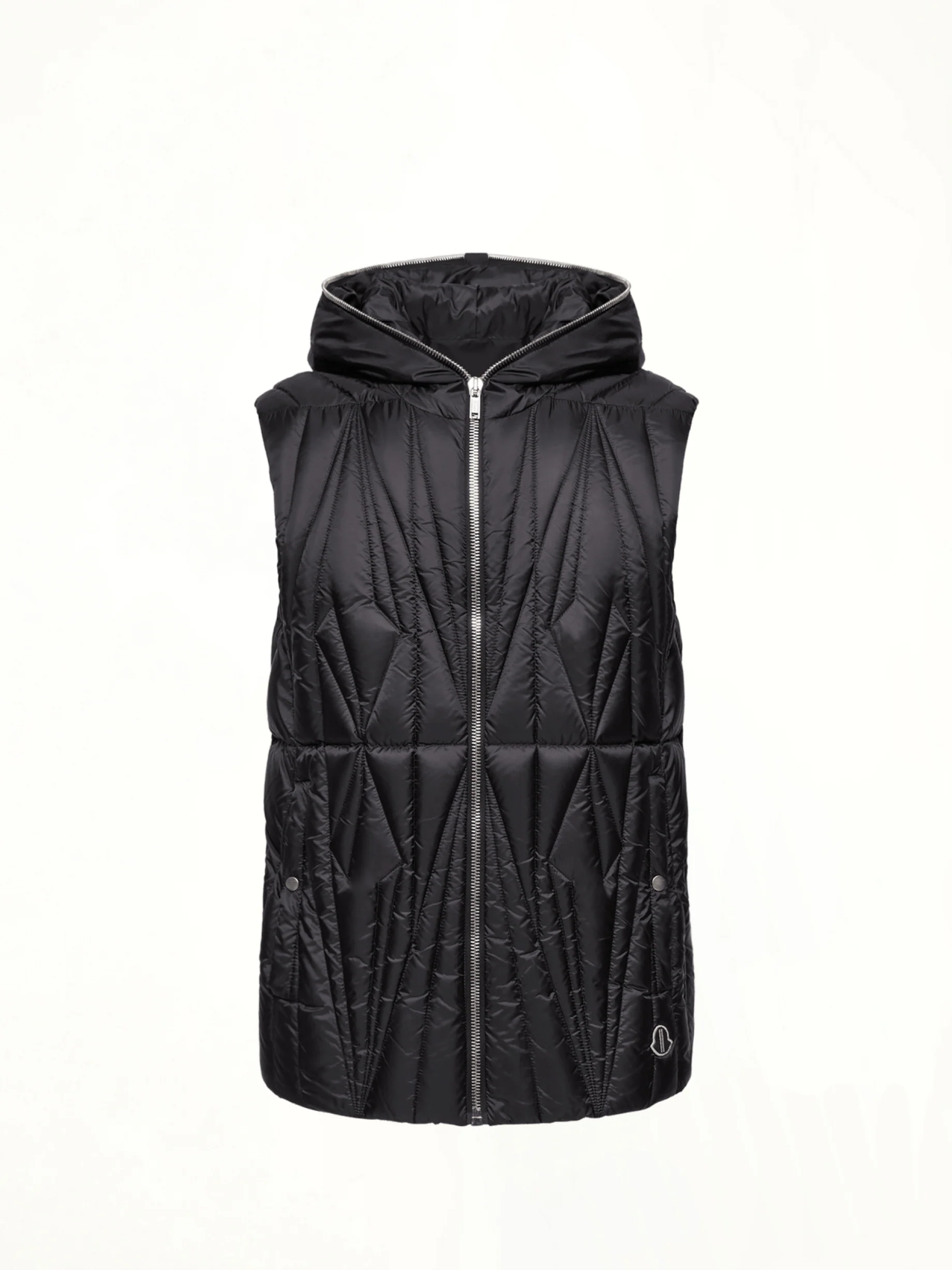 Rick Owens x Moncler Geocamo Ziplock Vest in Black - Image 2