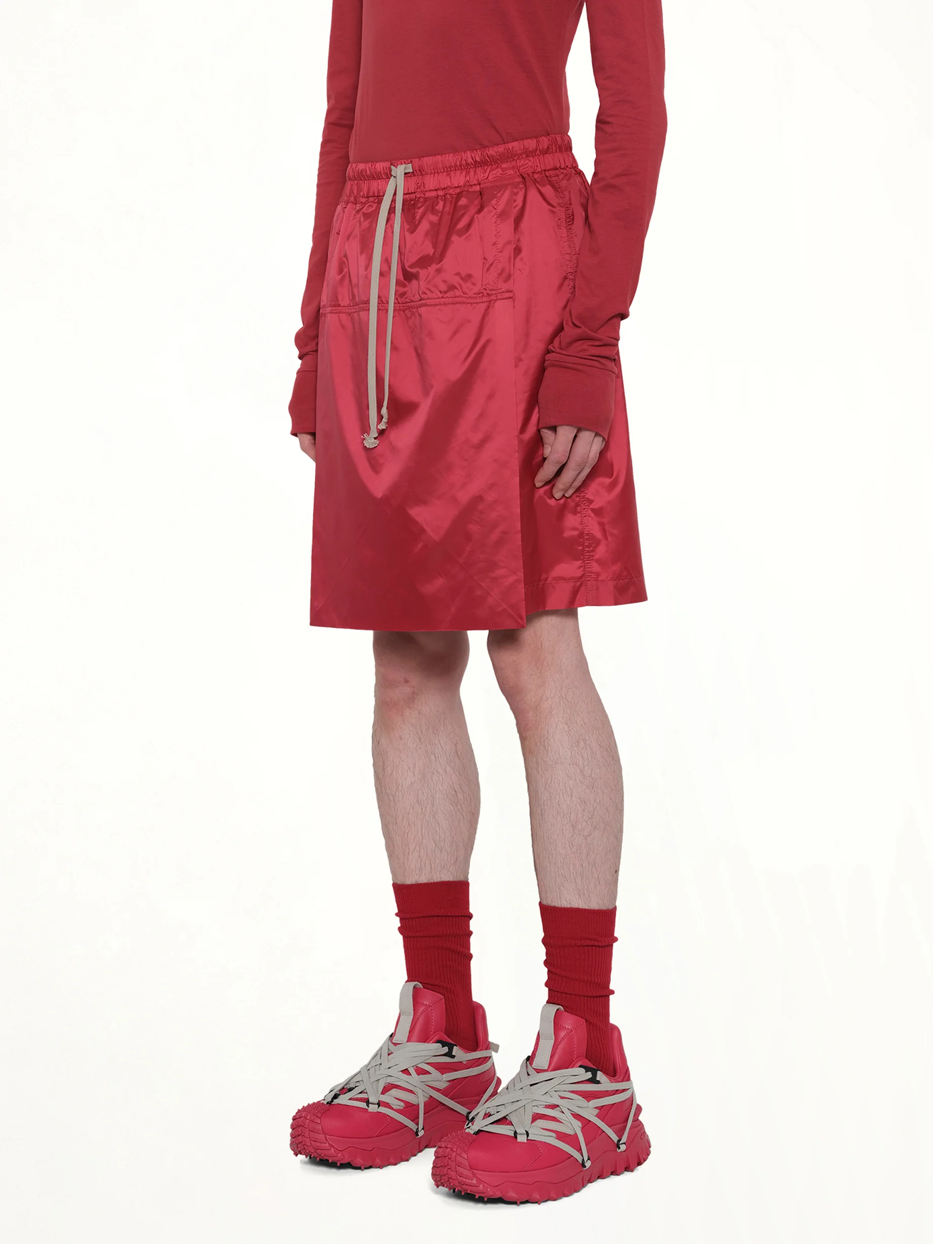 Rick Owens x Moncler Kiltshorts in Carnelian - Image 3