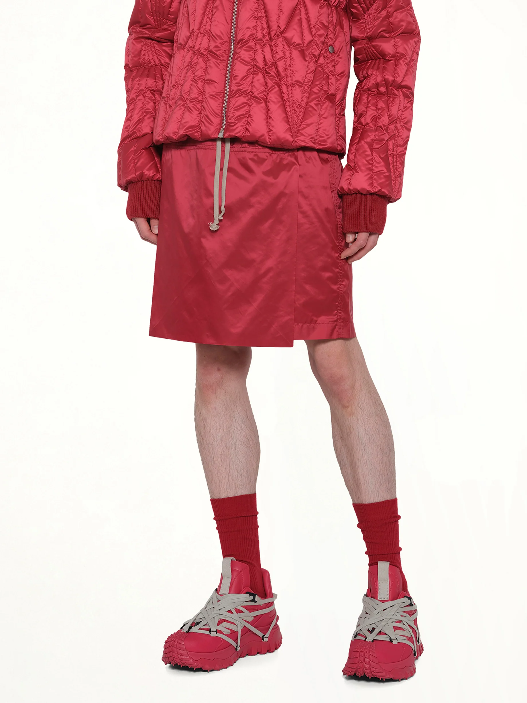 Rick Owens x Moncler Kiltshorts in Carnelian - Image 6