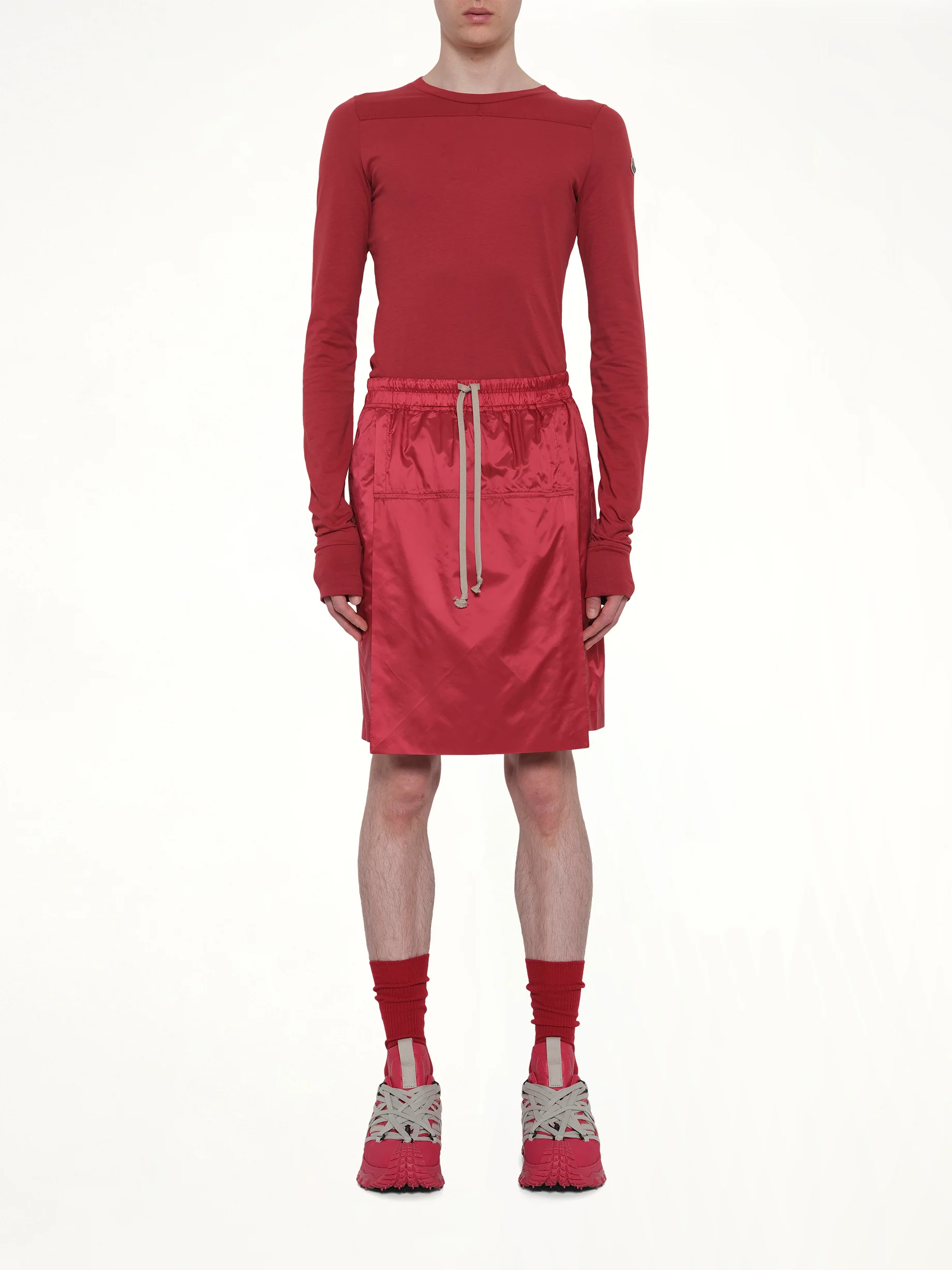 Rick Owens x Moncler Kiltshorts in Carnelian - Image 7