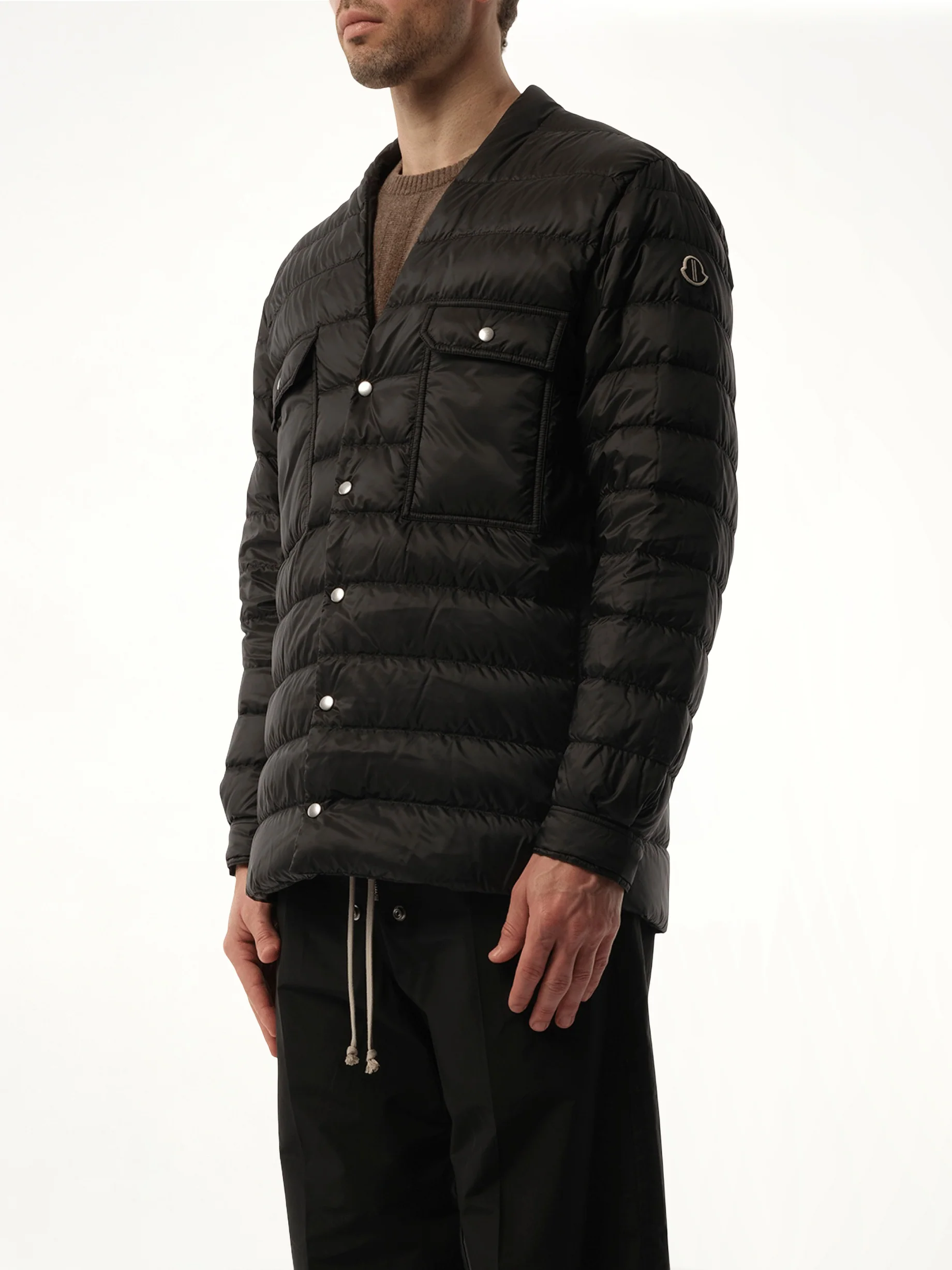 Rick Owens x Moncler Padded Outershirt in Black - Image 5