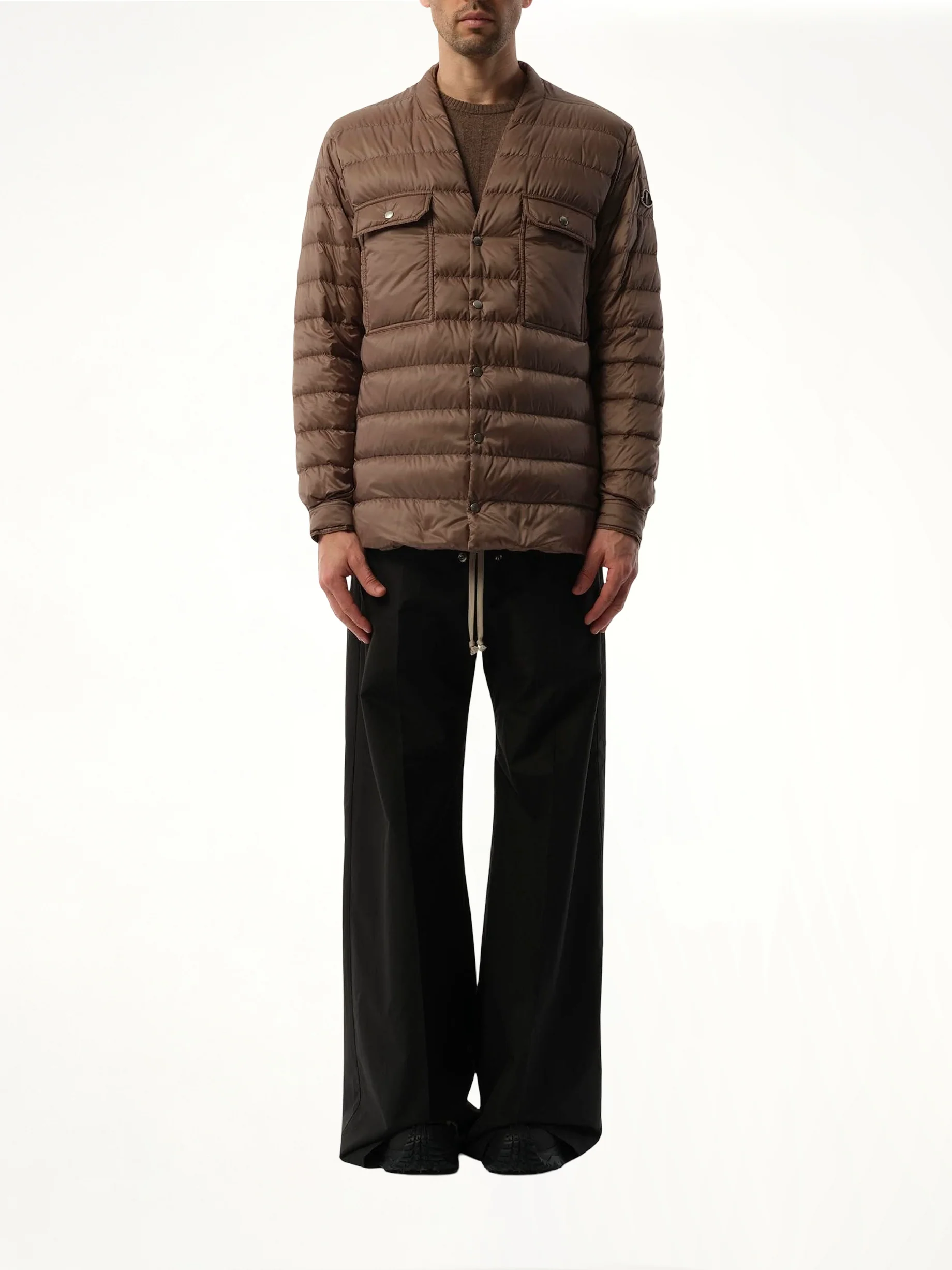 Rick Owens x Moncler Padded Outershirt in Dust - Image 4
