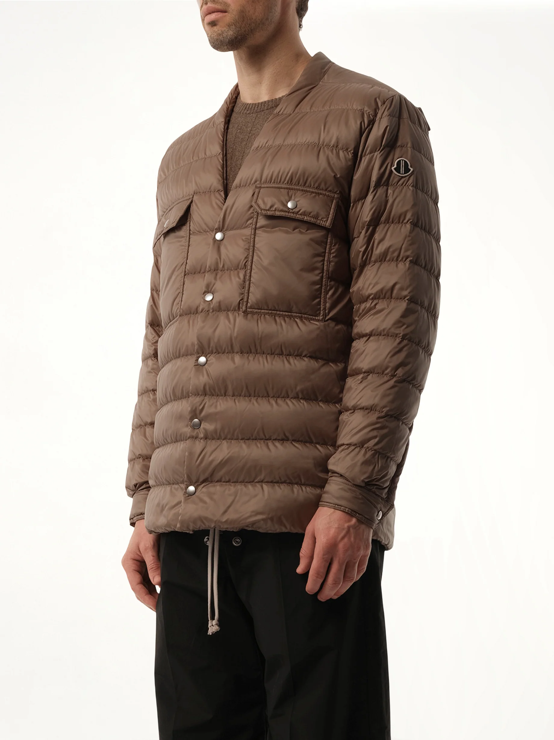 Rick Owens x Moncler Padded Outershirt in Dust - Image 5
