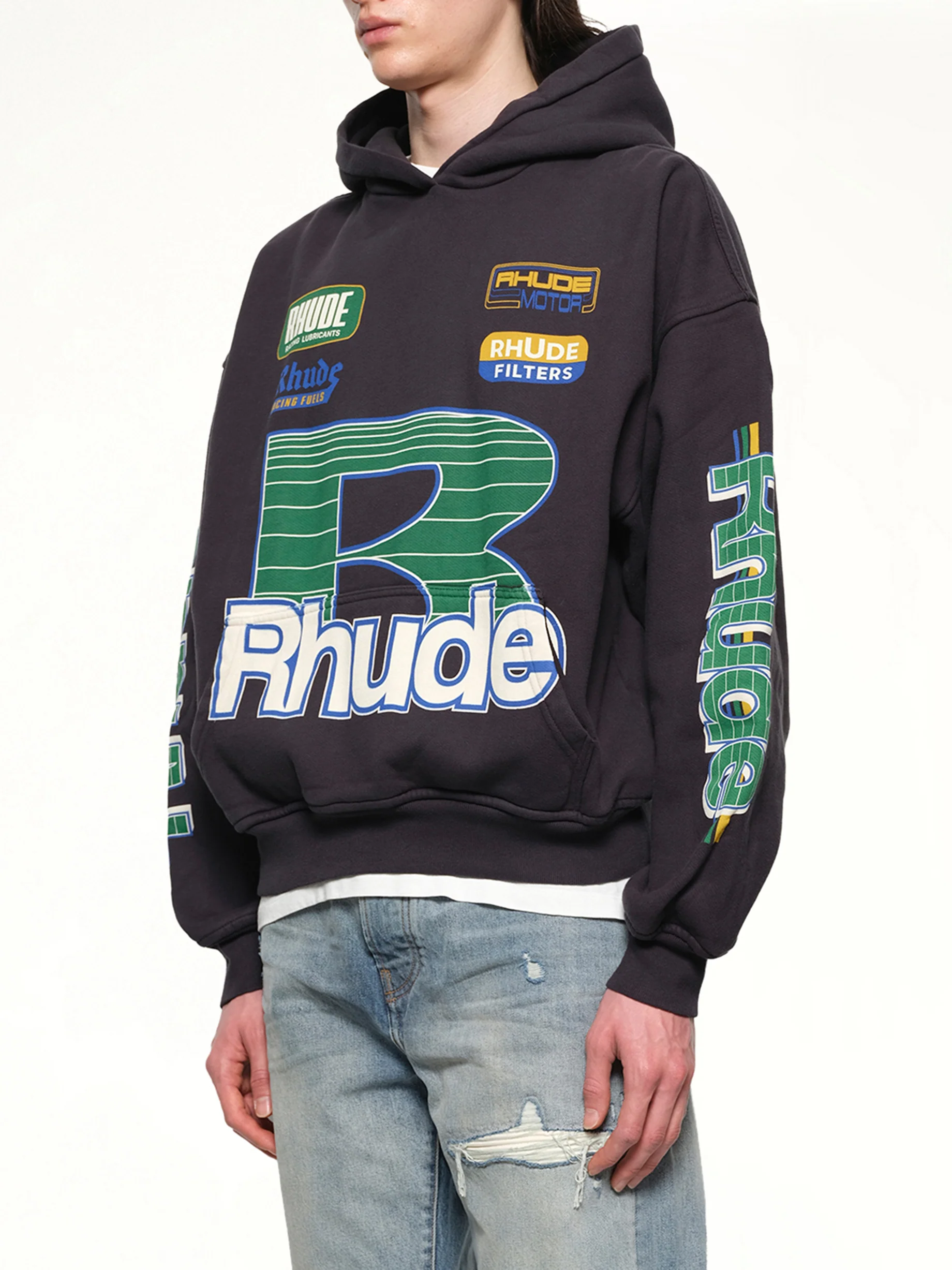 Roadway Racing Hoodie in Vintage Black - Image 3