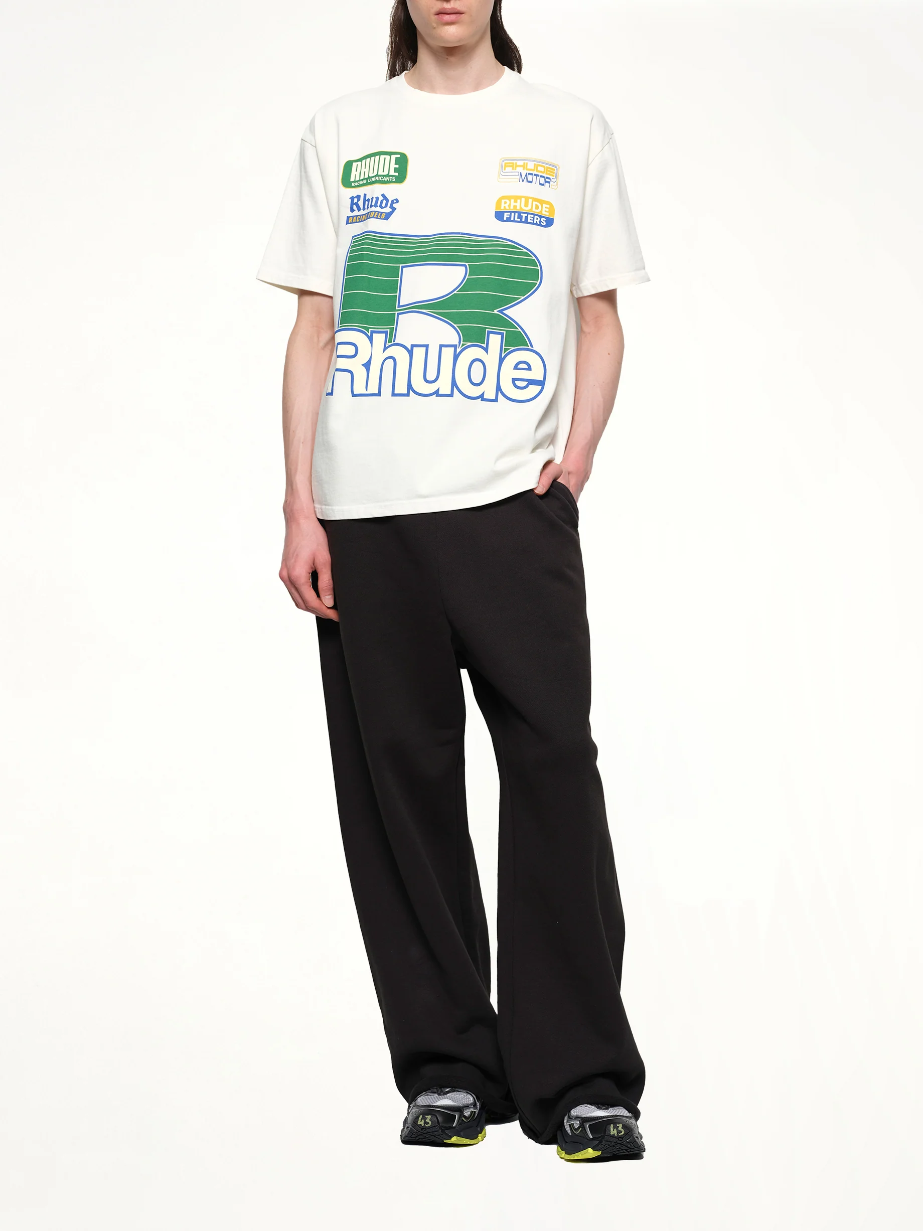 Roadway Racing T-Shirt in Vintage White - Image 4