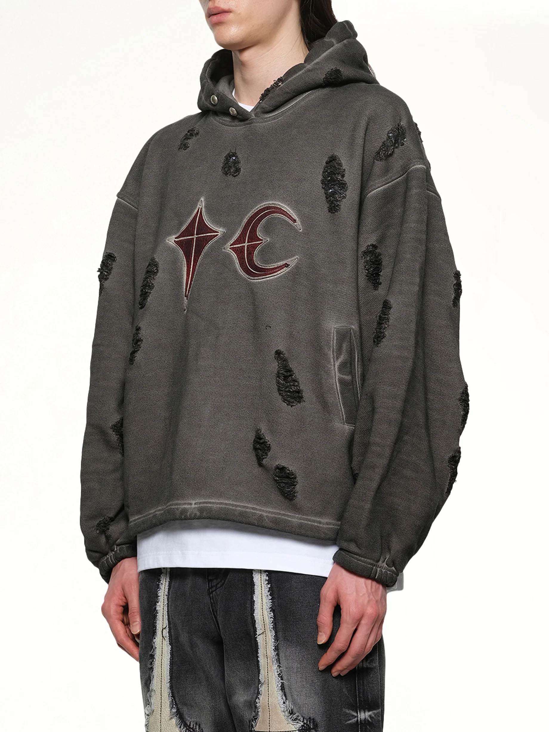 Rock Hoodie in Grey - Image 3