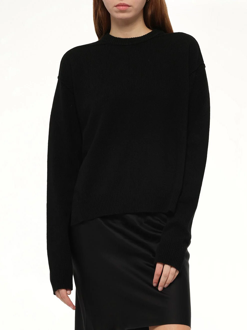 Round Neck Sweater in Black - Image 6