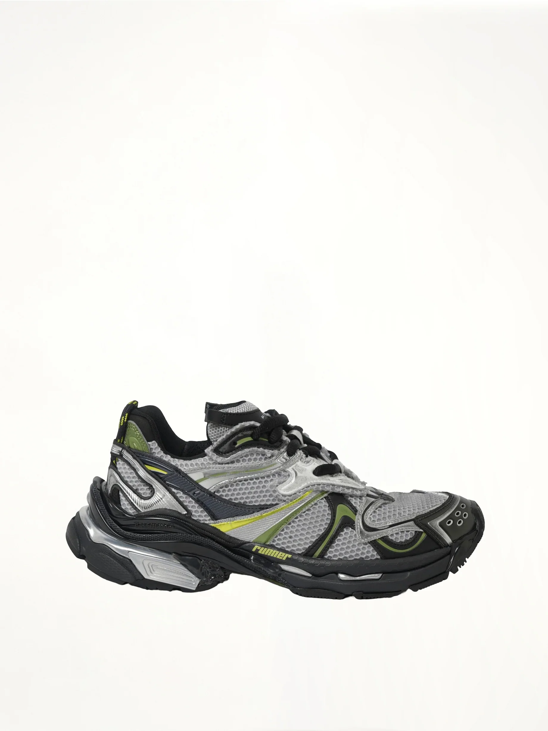 Runner 2 Sneaker in Grey/Khaki/Yellow