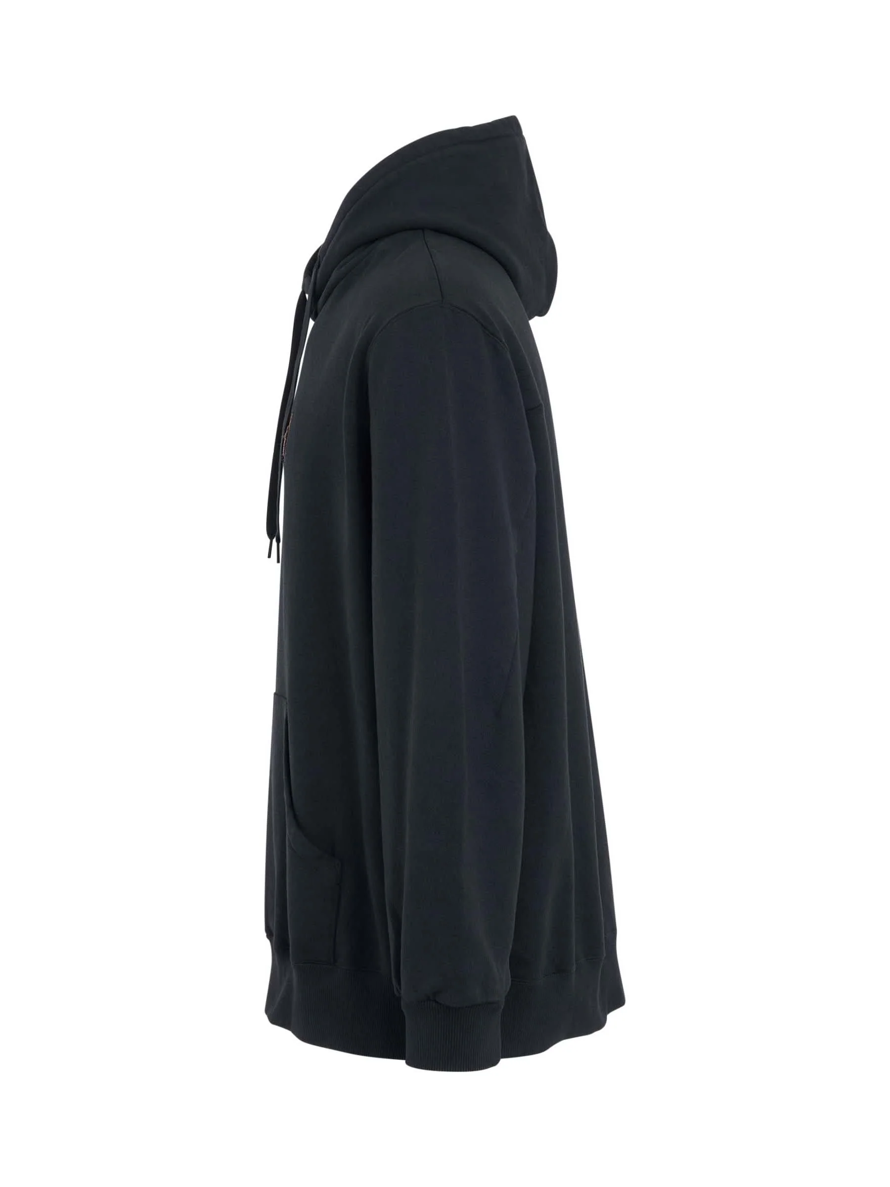 Rust Embroidery Hoodie in Black - Image 3
