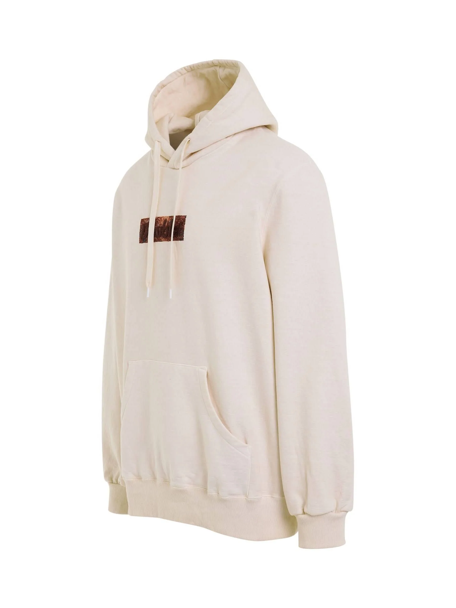 Rust Embroidery Hoodie in Ivory - Image 2