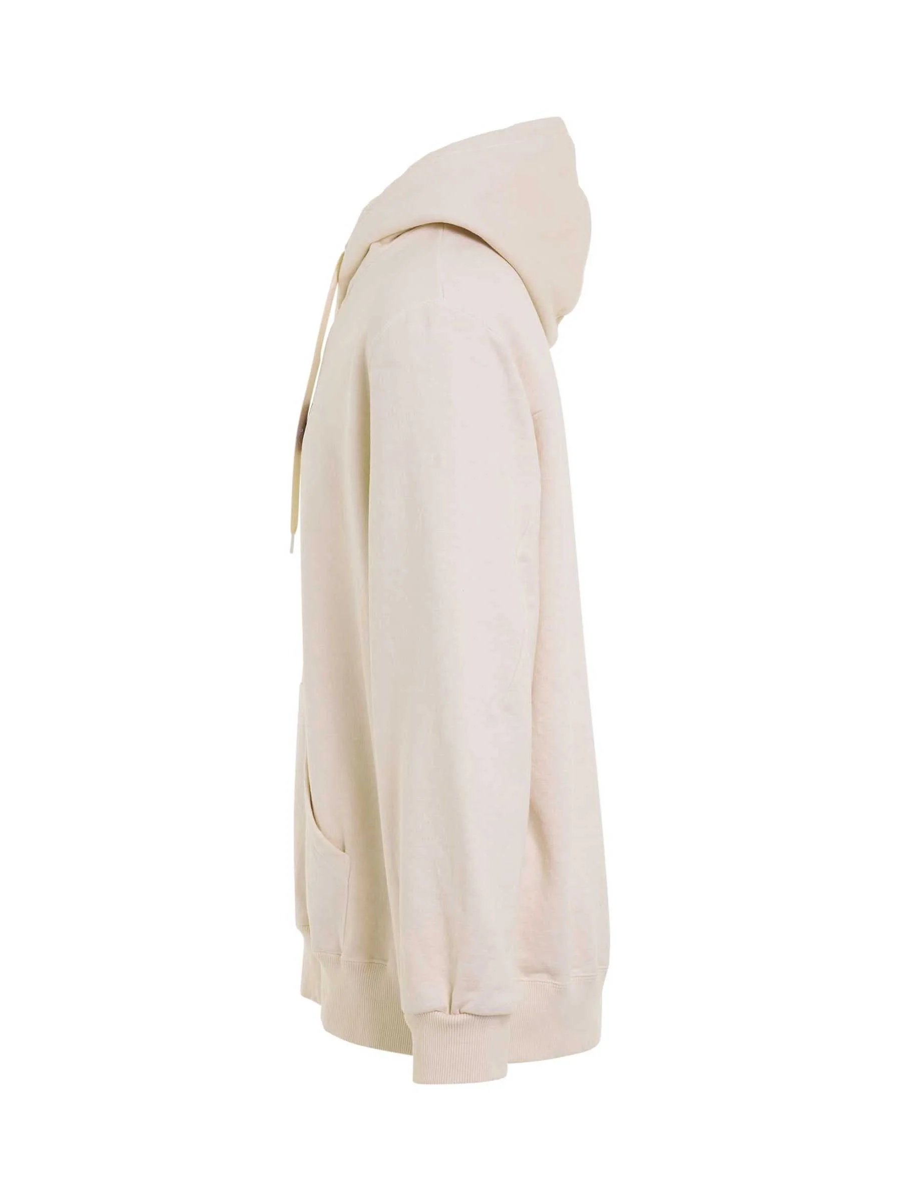 Rust Embroidery Hoodie in Ivory - Image 3