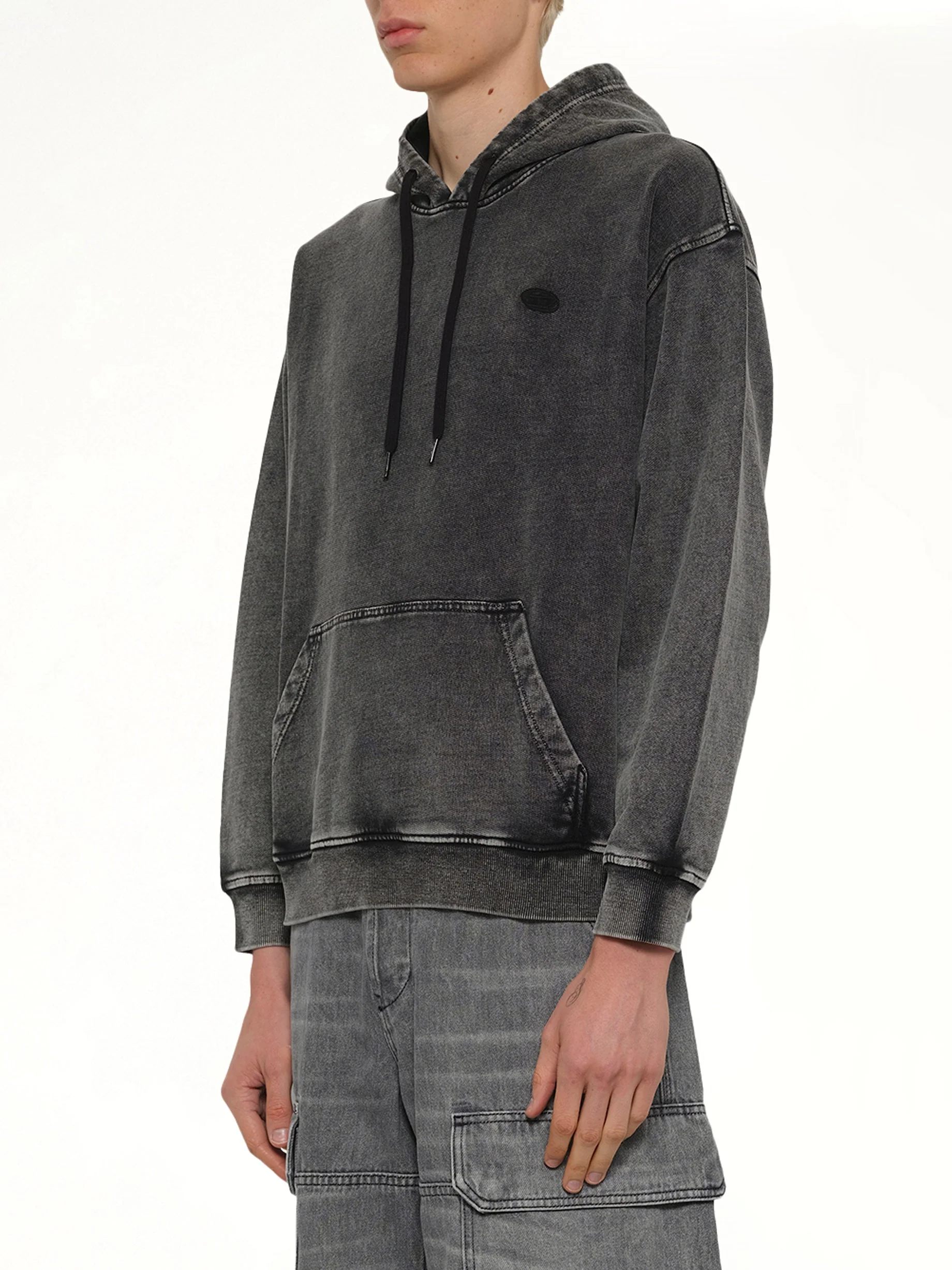 S-BOXT-HOOD-DEN Hoodie in Grey - Image 3