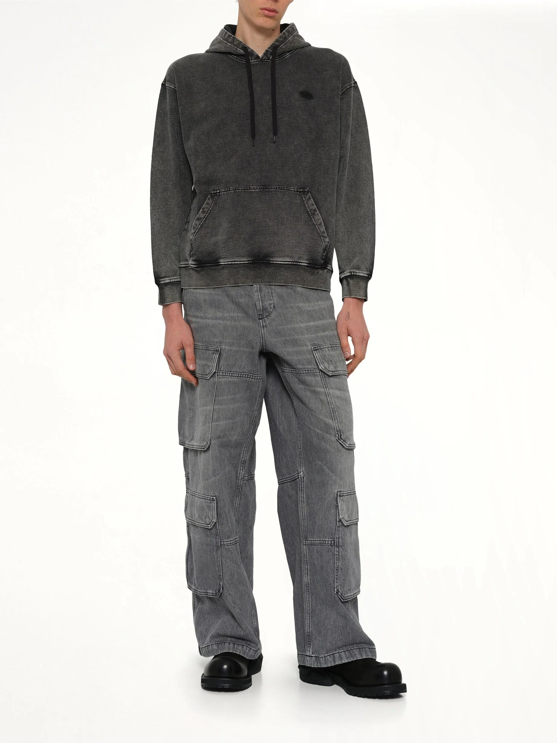 S-BOXT-HOOD-DEN Hoodie in Grey - Image 4