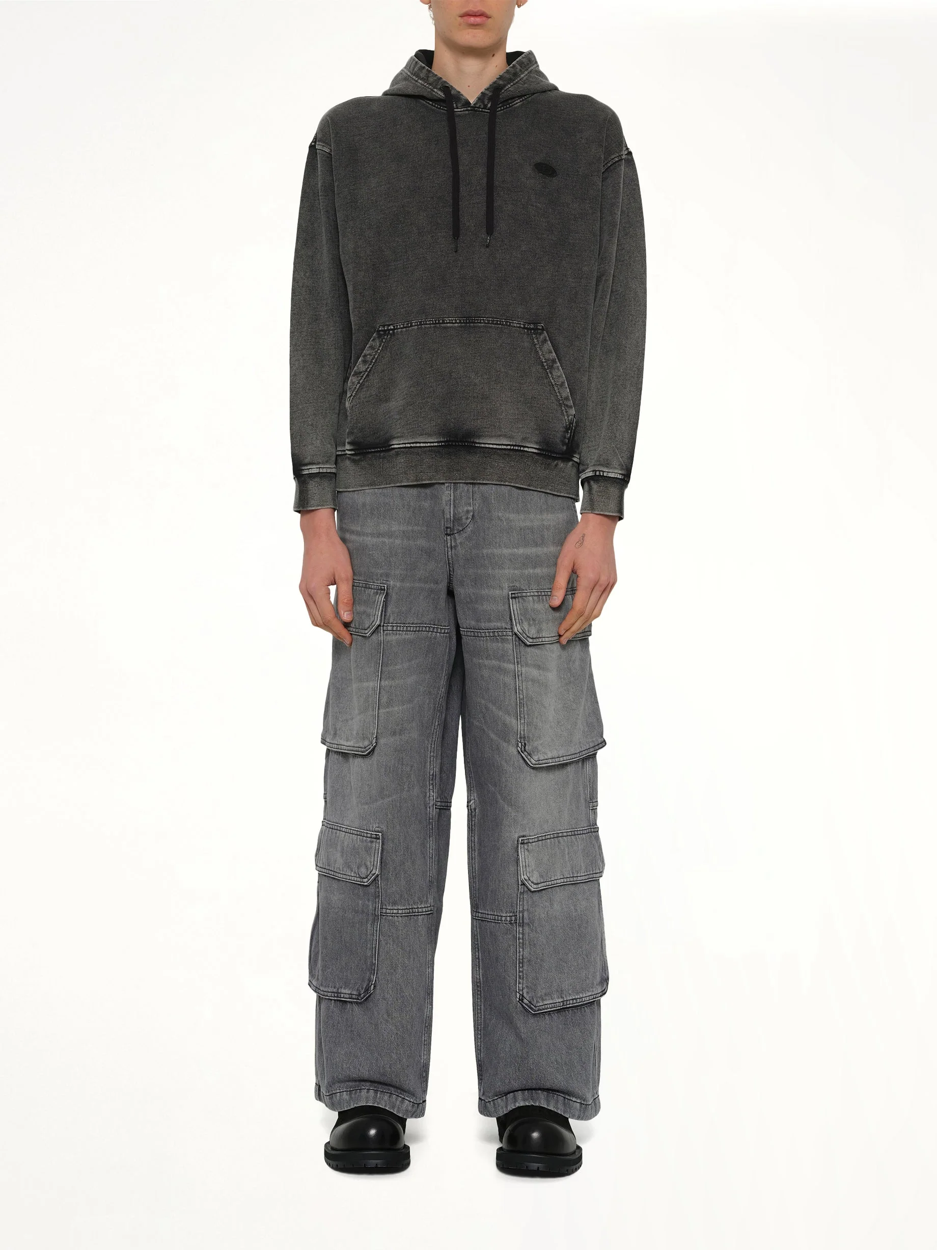 S-BOXT-HOOD-DEN Hoodie in Grey - Image 7