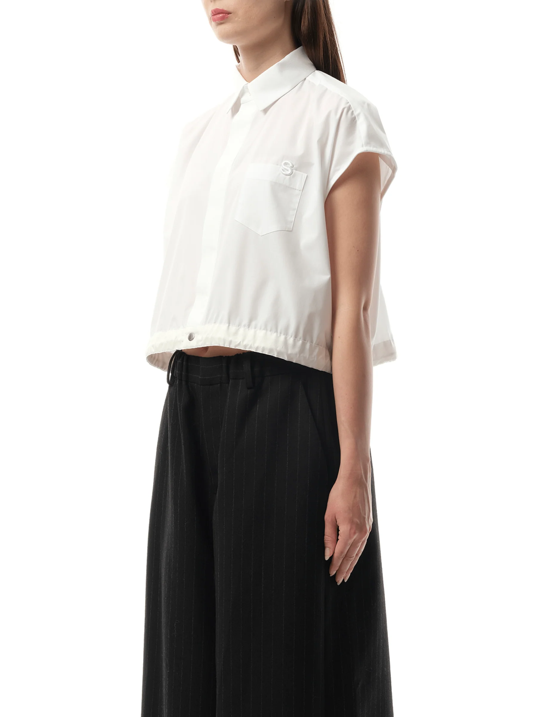 Cotton Poplin Shirt in Off White - Image 5