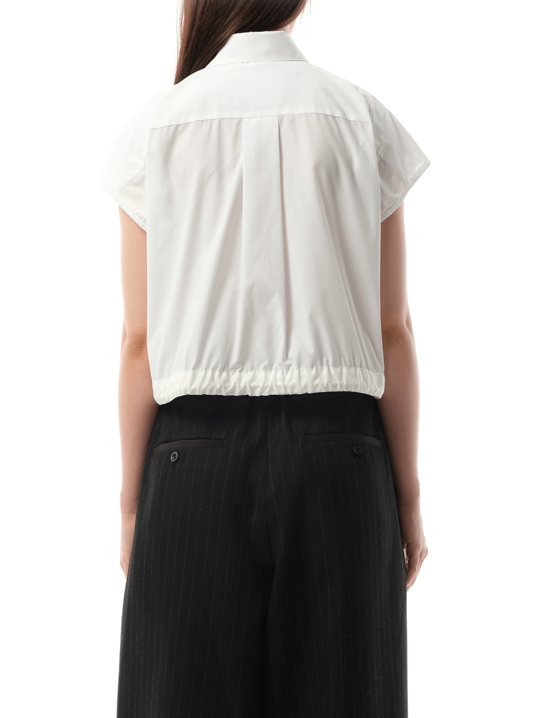 Cotton Poplin Shirt in Off White - Image 6
