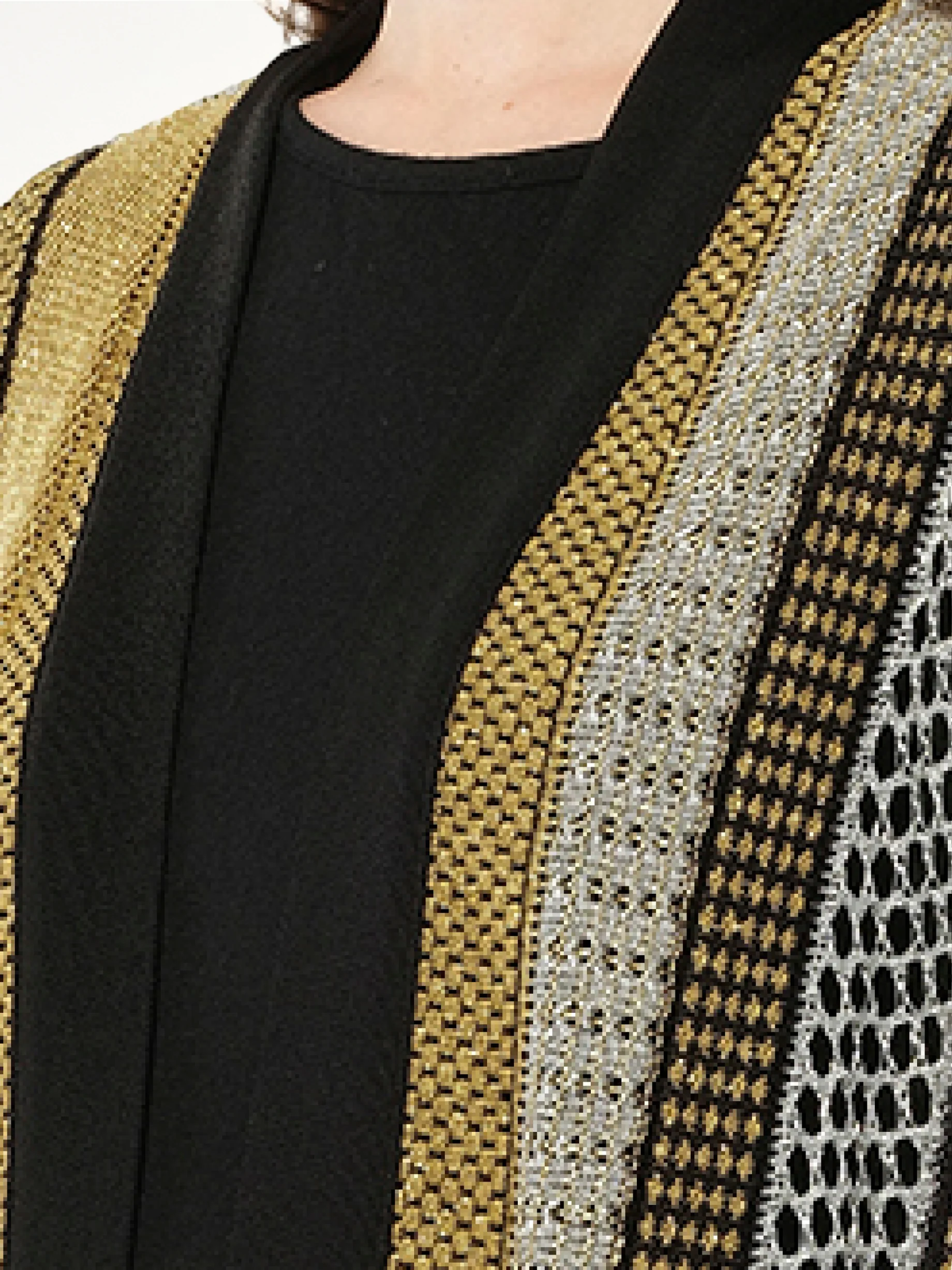 Sleeveless Cardigan Knit in Black - Image 2