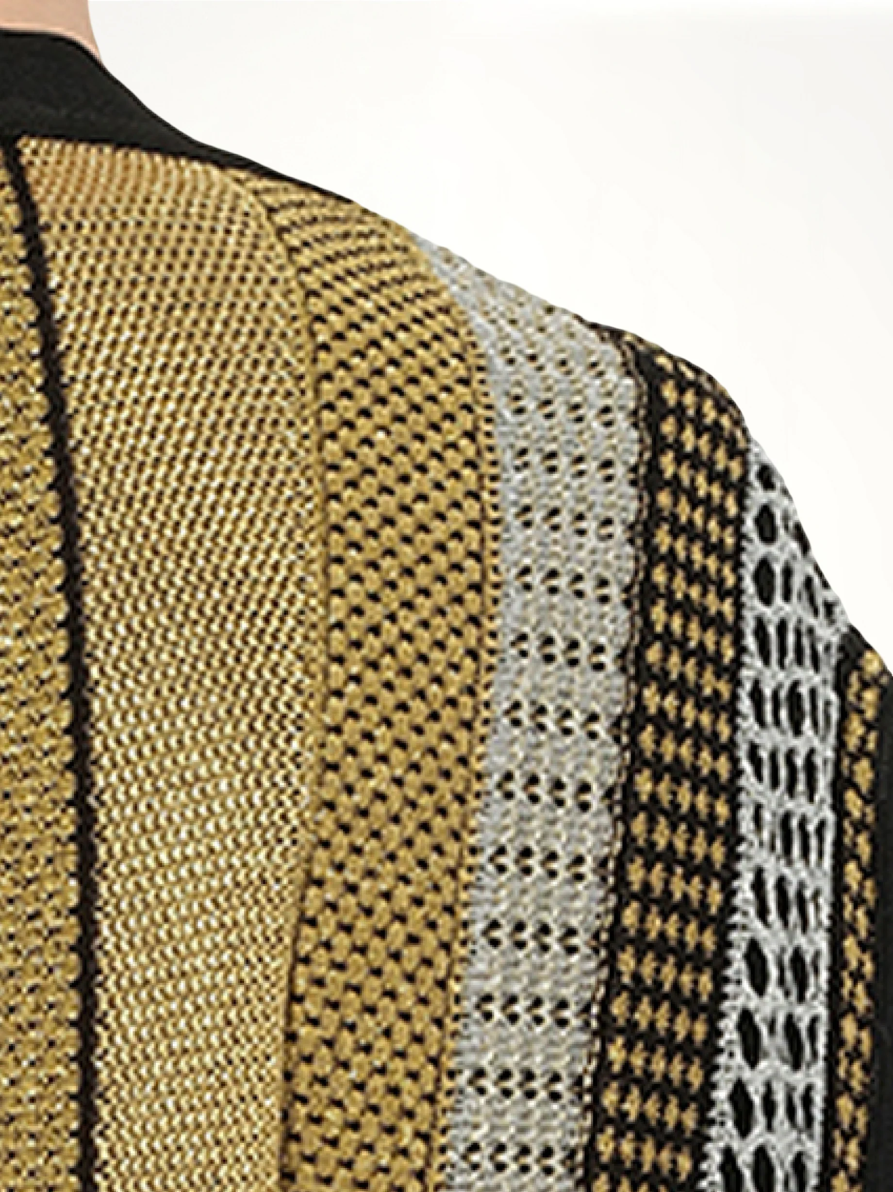 Sleeveless Cardigan Knit in Black - Image 3