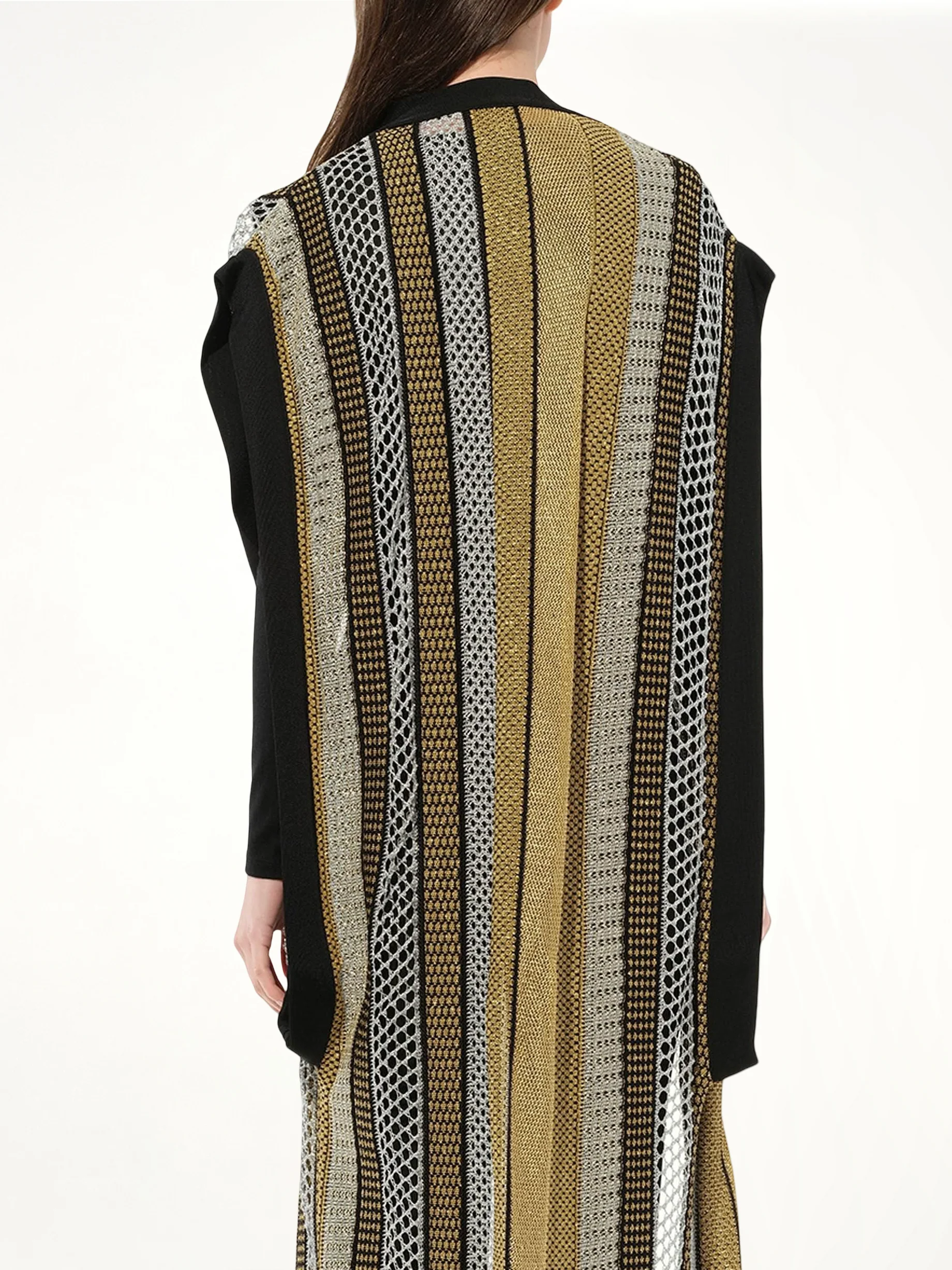 Sleeveless Cardigan Knit in Black - Image 6