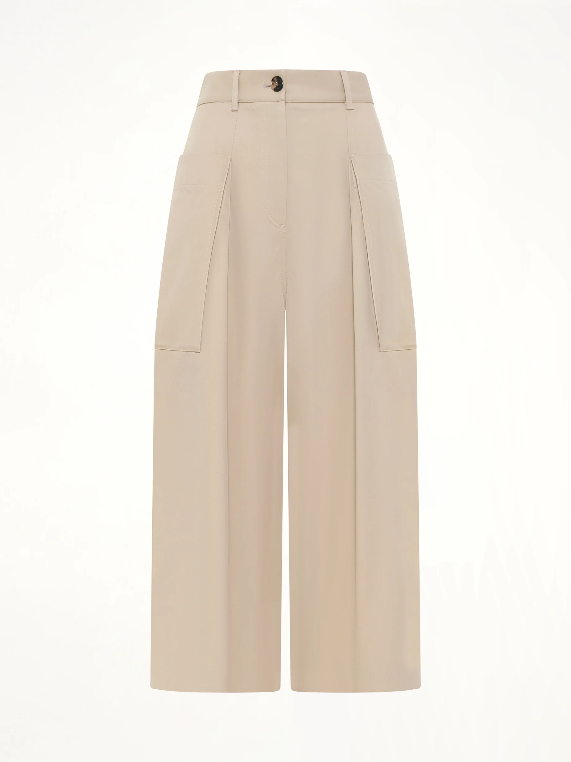 Cropped Trousers in Beige - Image 2