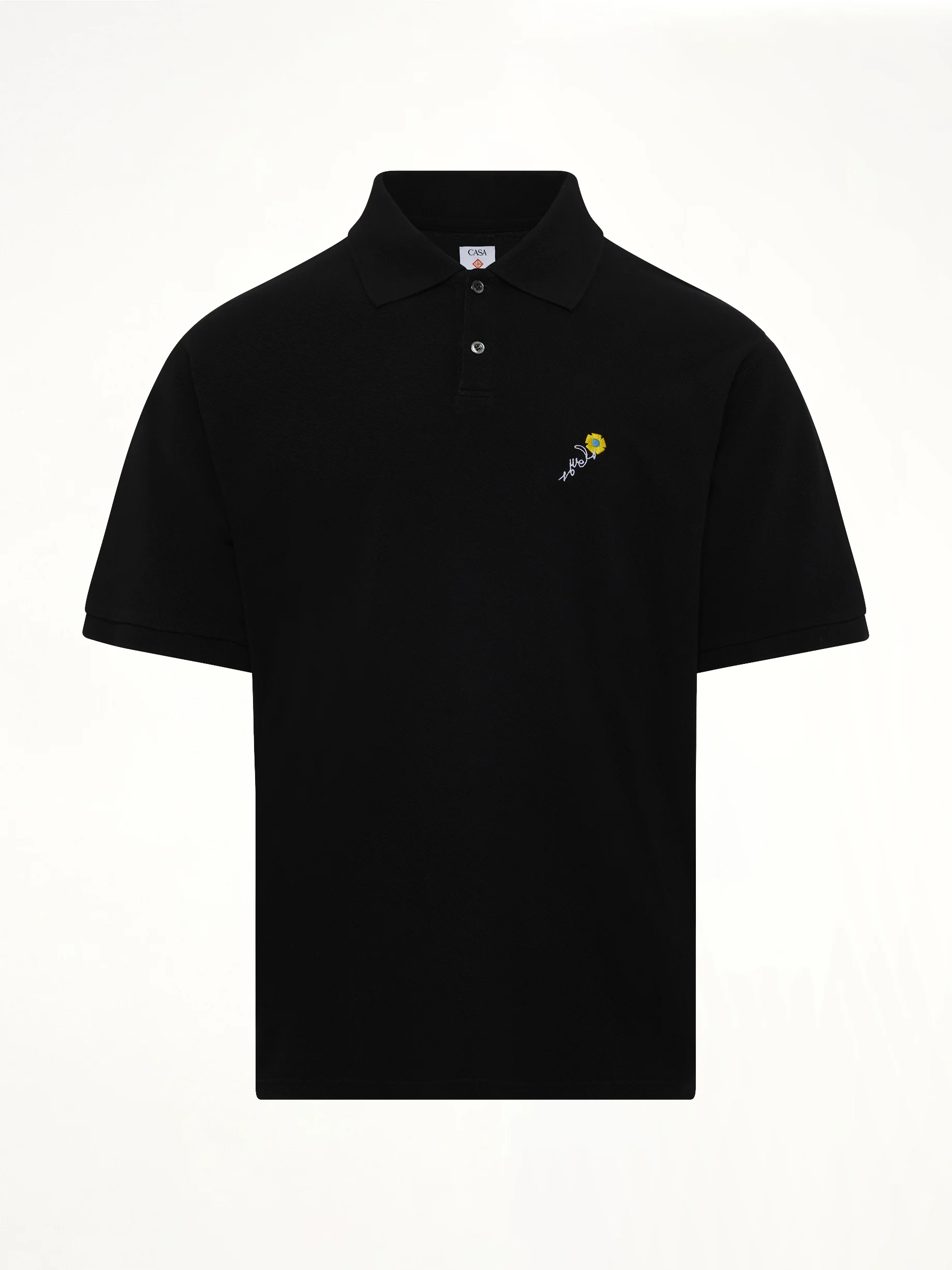 S/S Pique Polo in Black - Image 2