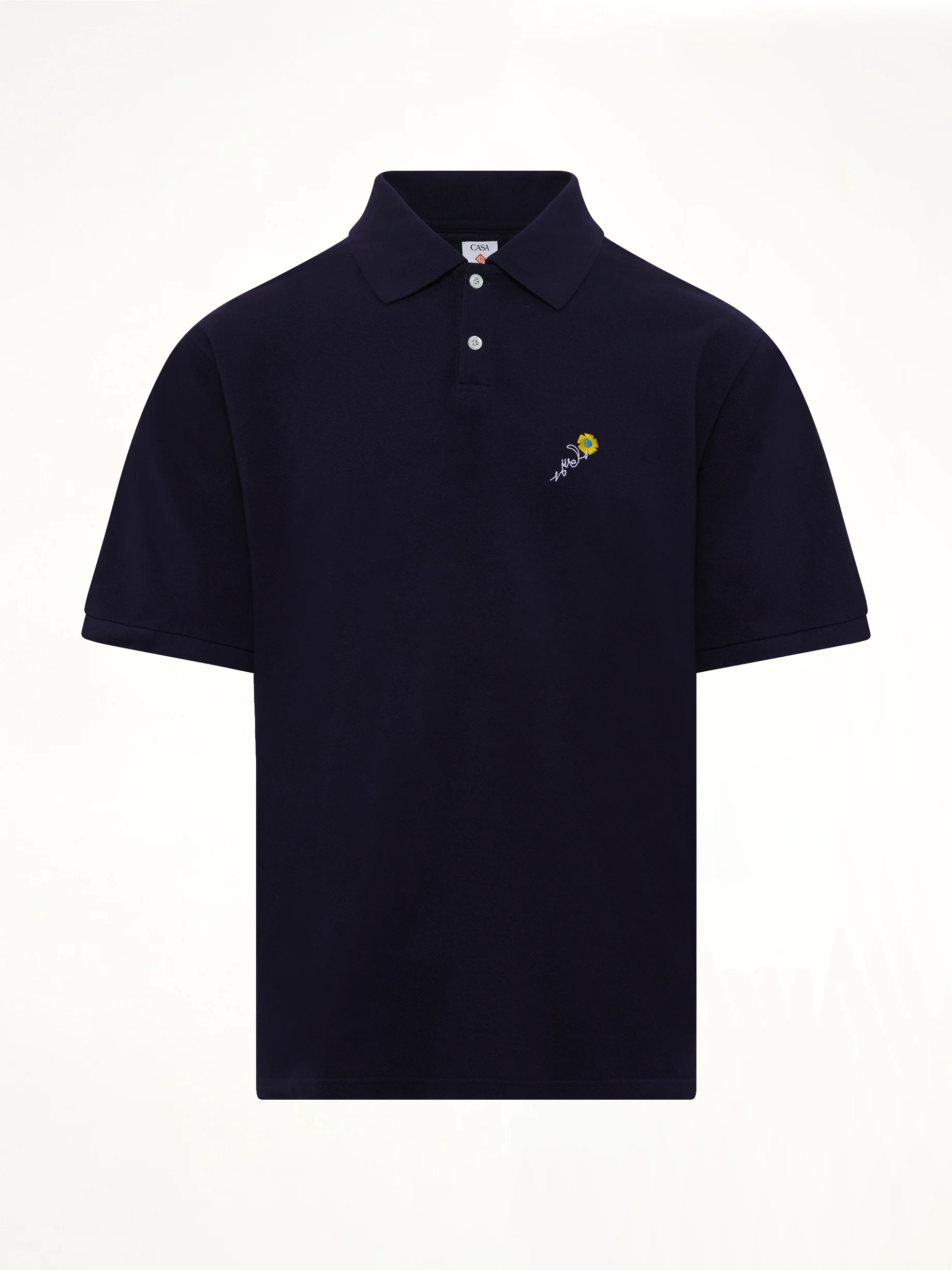 S/S Pique Polo in Navy - Image 2