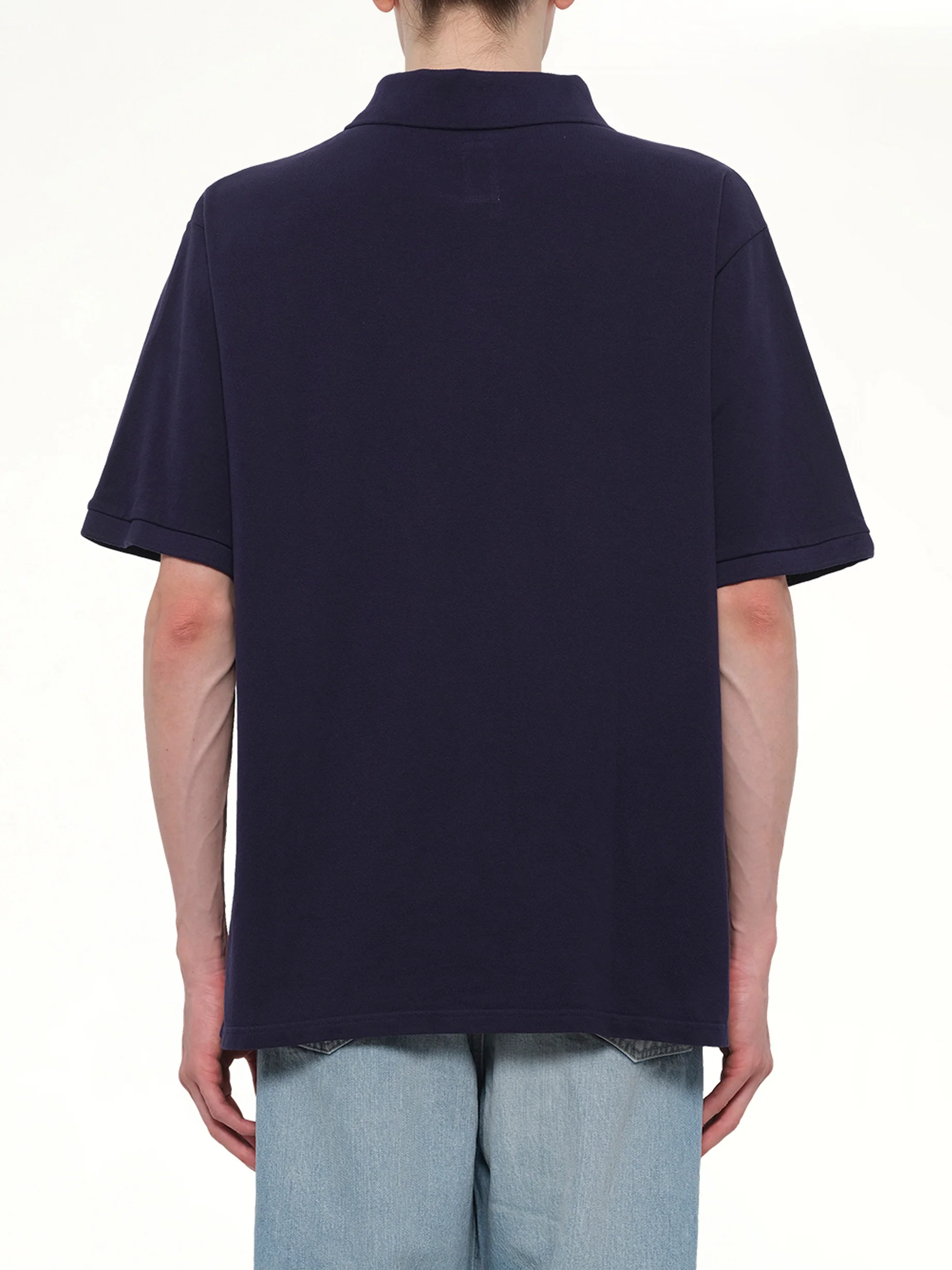 S/S Pique Polo in Navy - Image 5