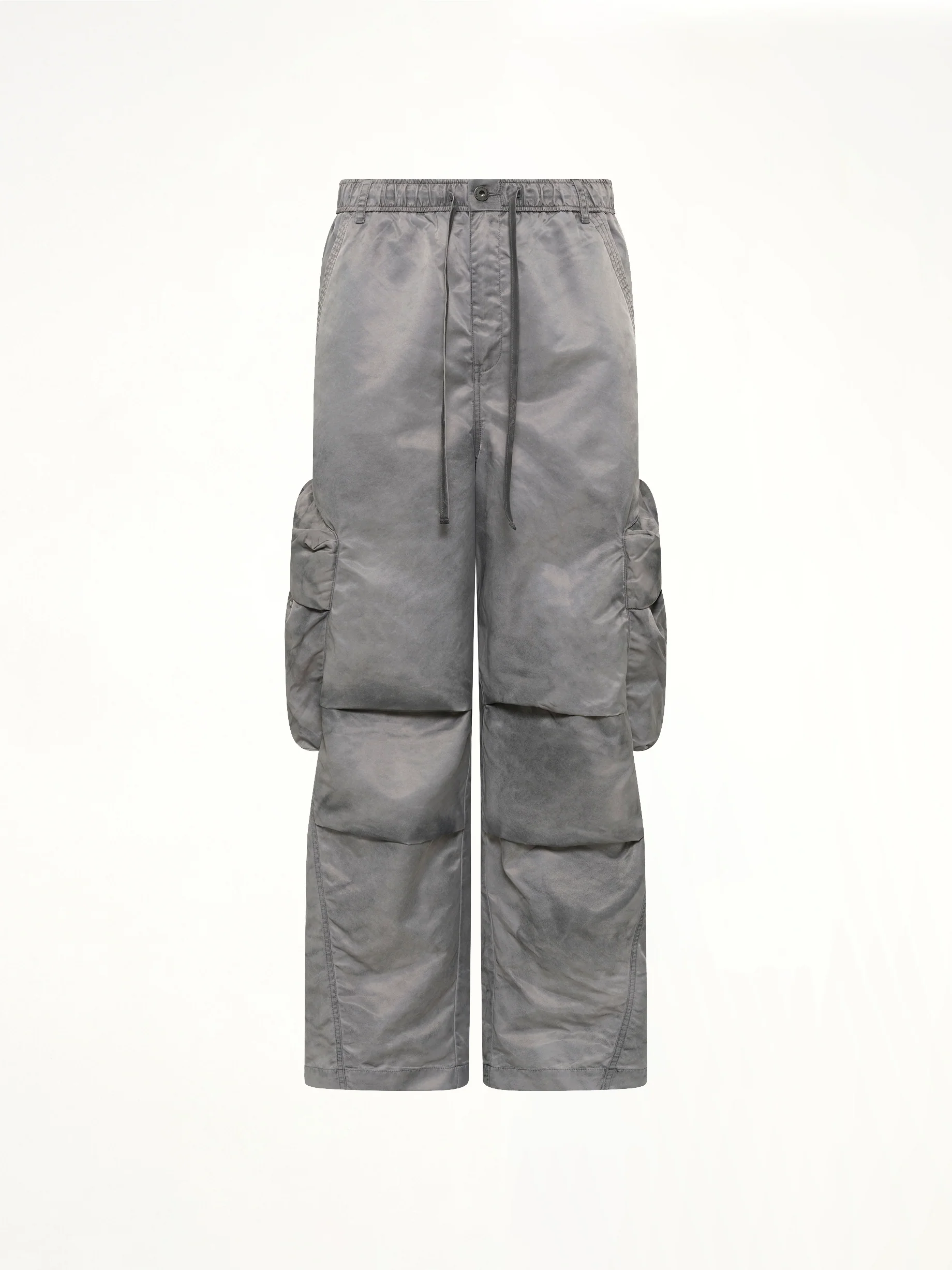 Sandwashed Nylon Cargos in Grey - Image 2