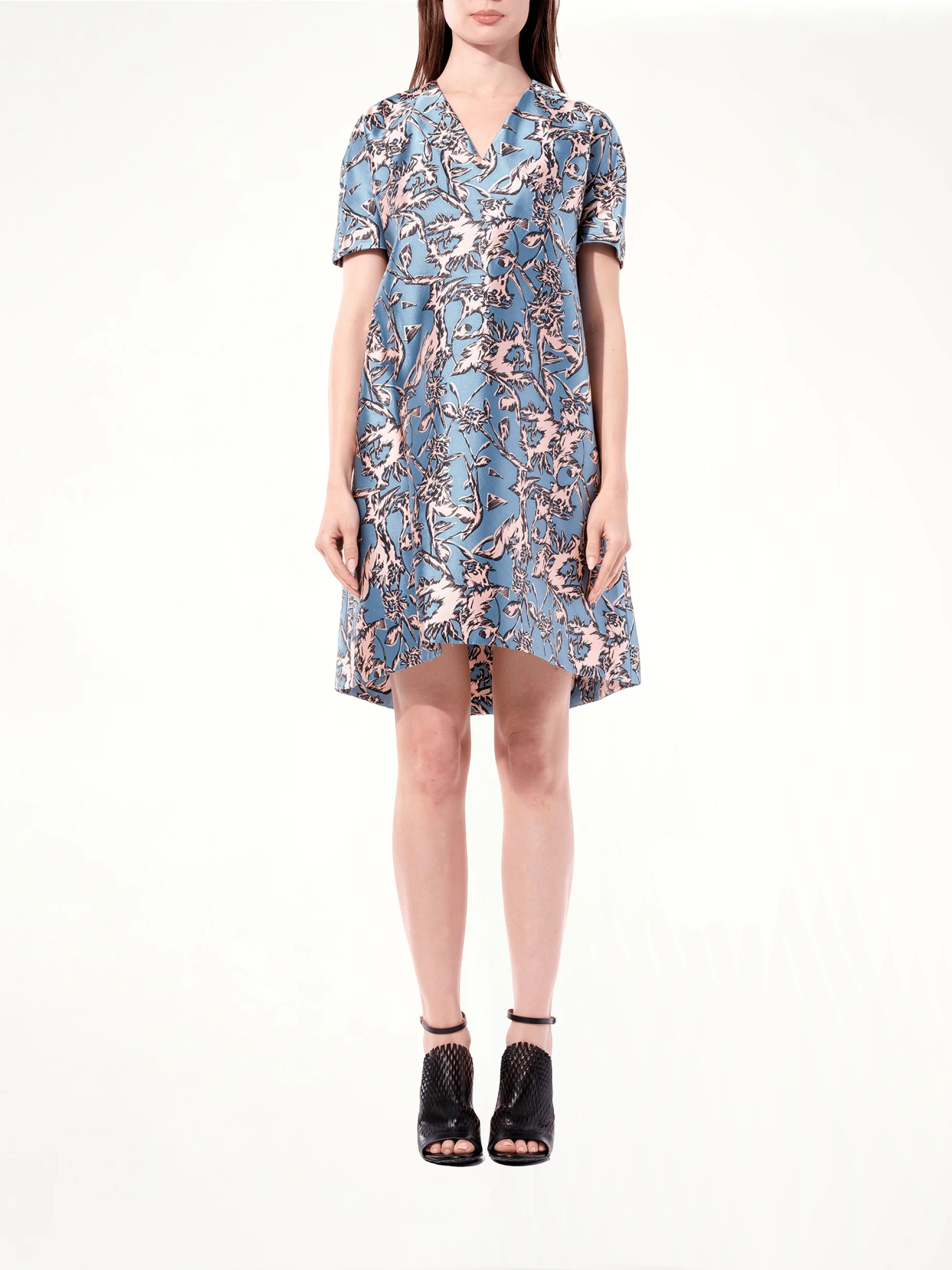 Satin Silk Dress in Multicolor - Image 4