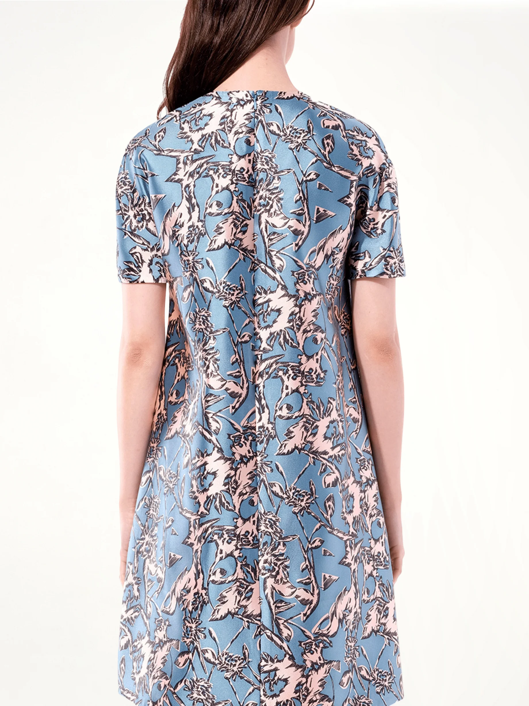 Satin Silk Dress in Multicolor - Image 6