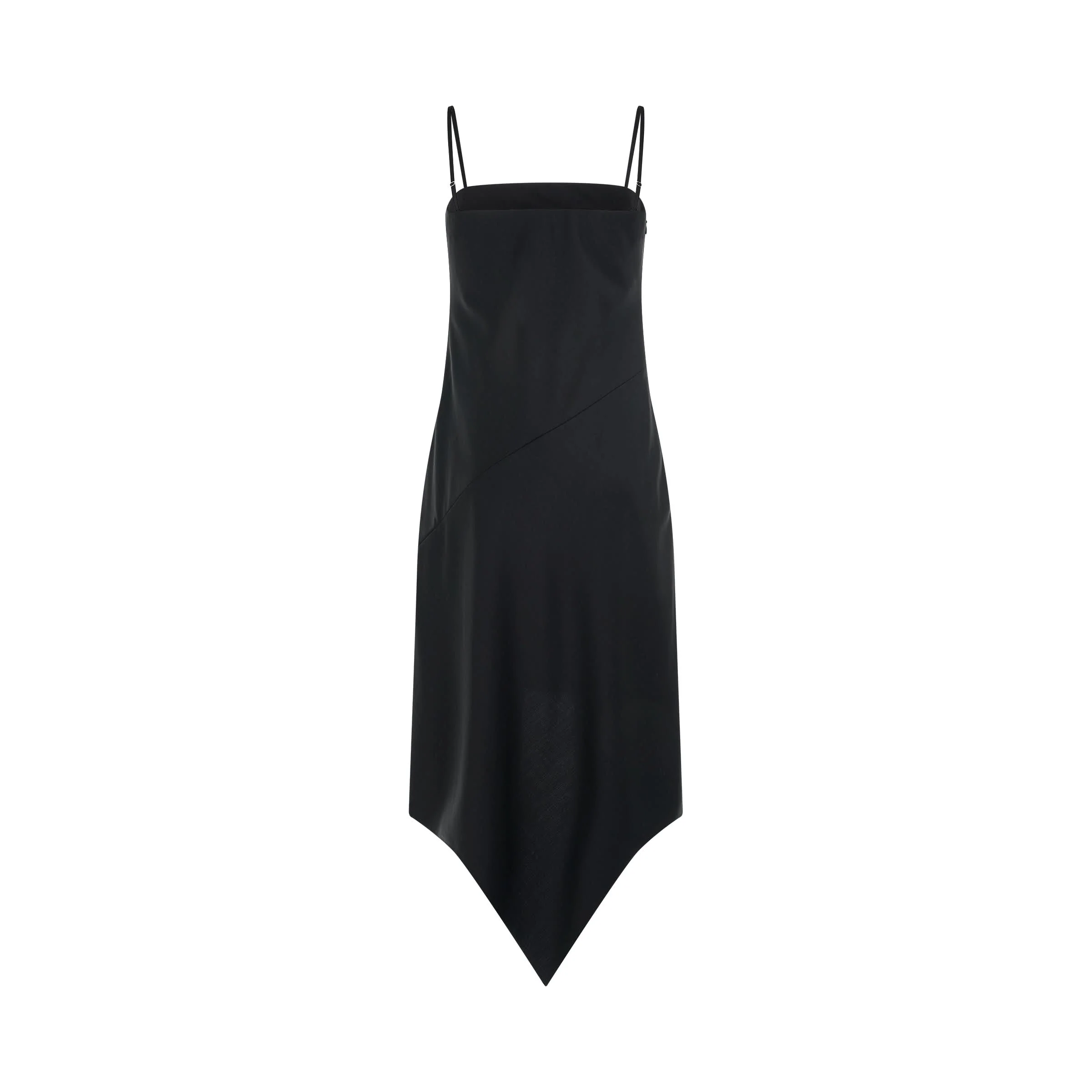 Scarf Hem Dress in Black - Image 5
