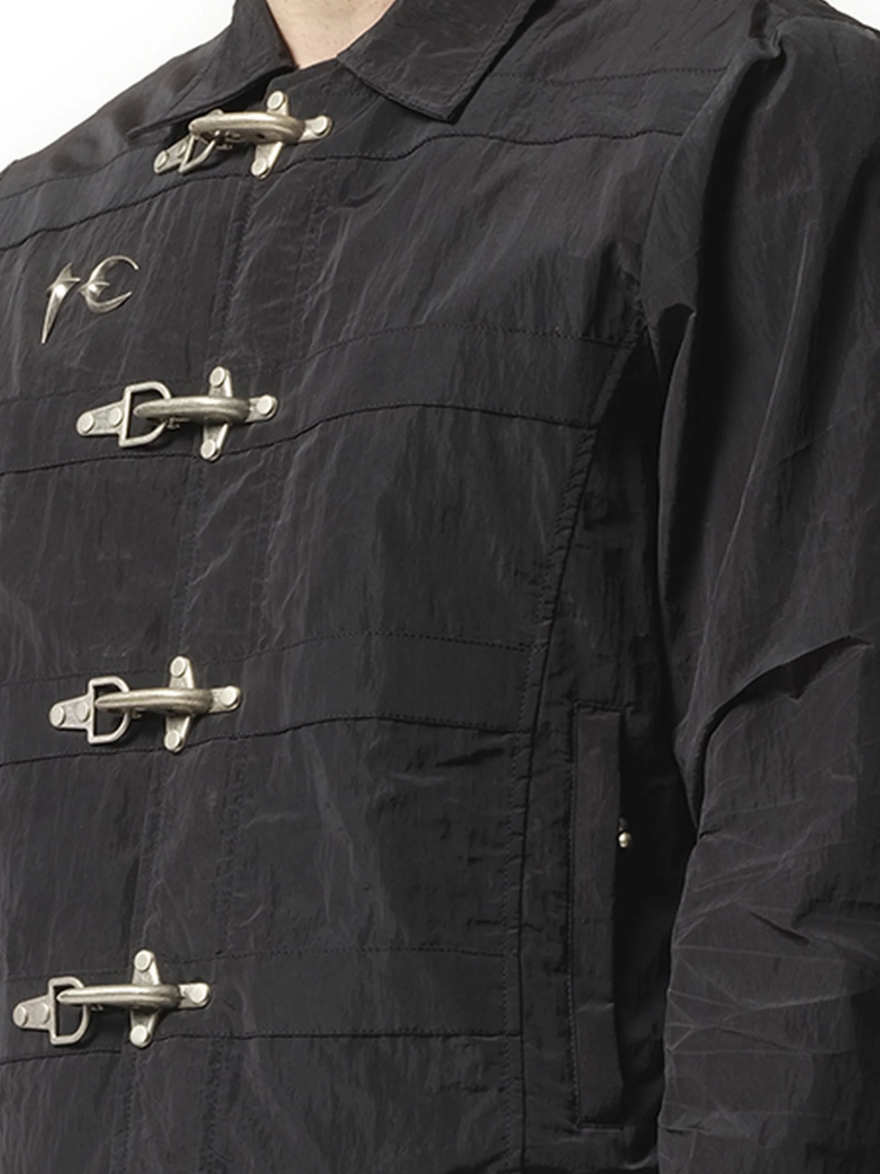 Scarred Bio Soldier Jacket in Black - Image 3