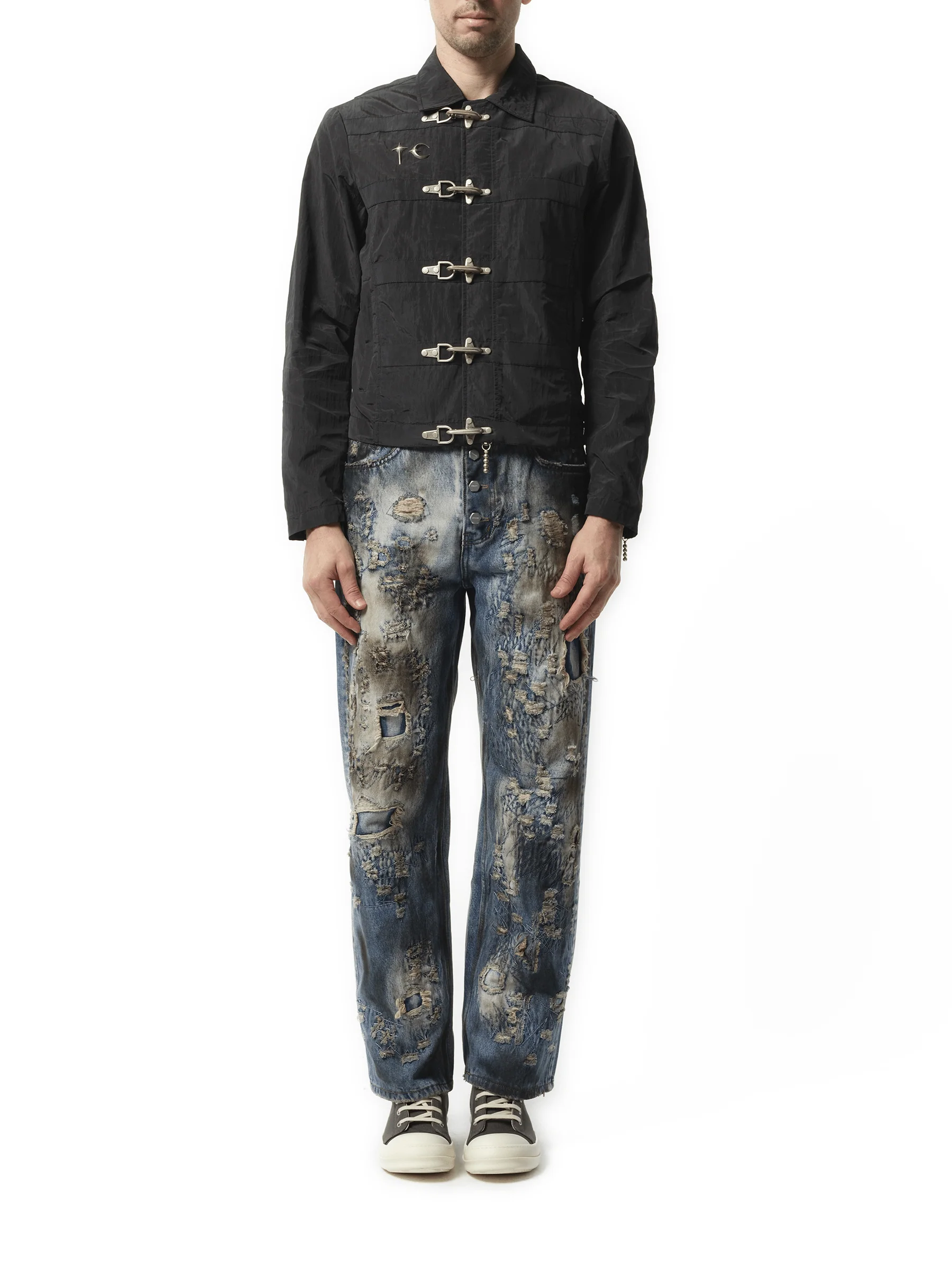 Scarred Bio Soldier Jacket in Black - Image 4