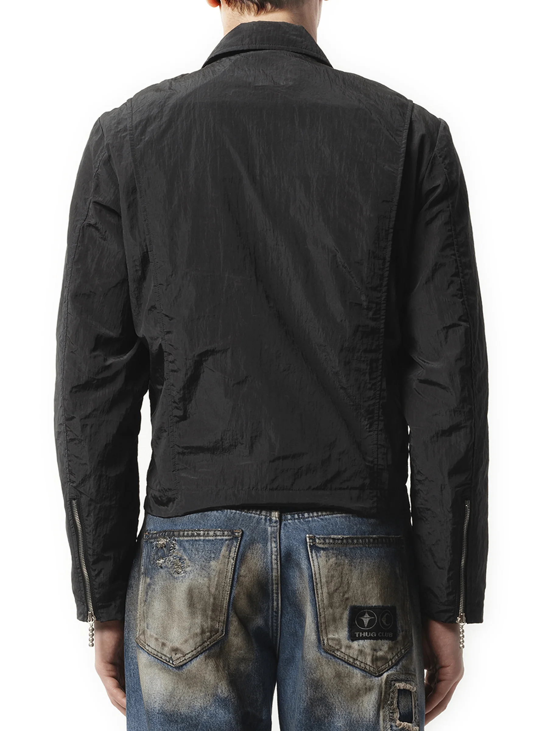 Scarred Bio Soldier Jacket in Black - Image 6