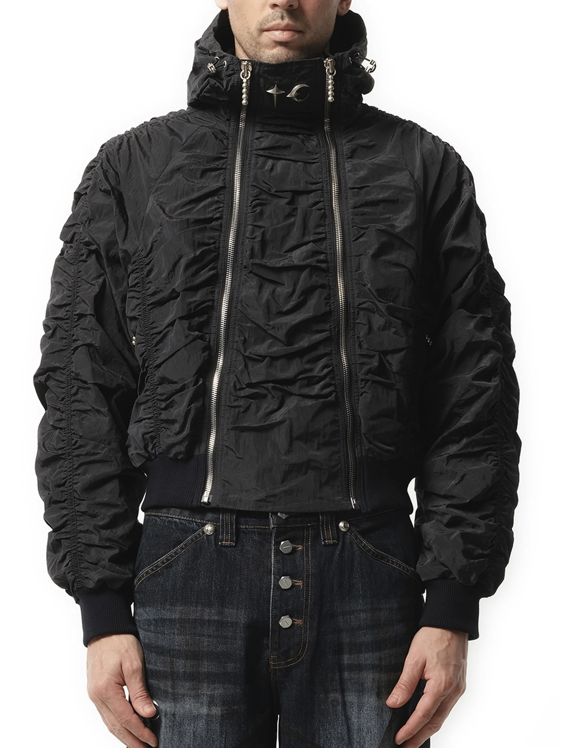 Scarred Double Flying Bio Jacket in Black