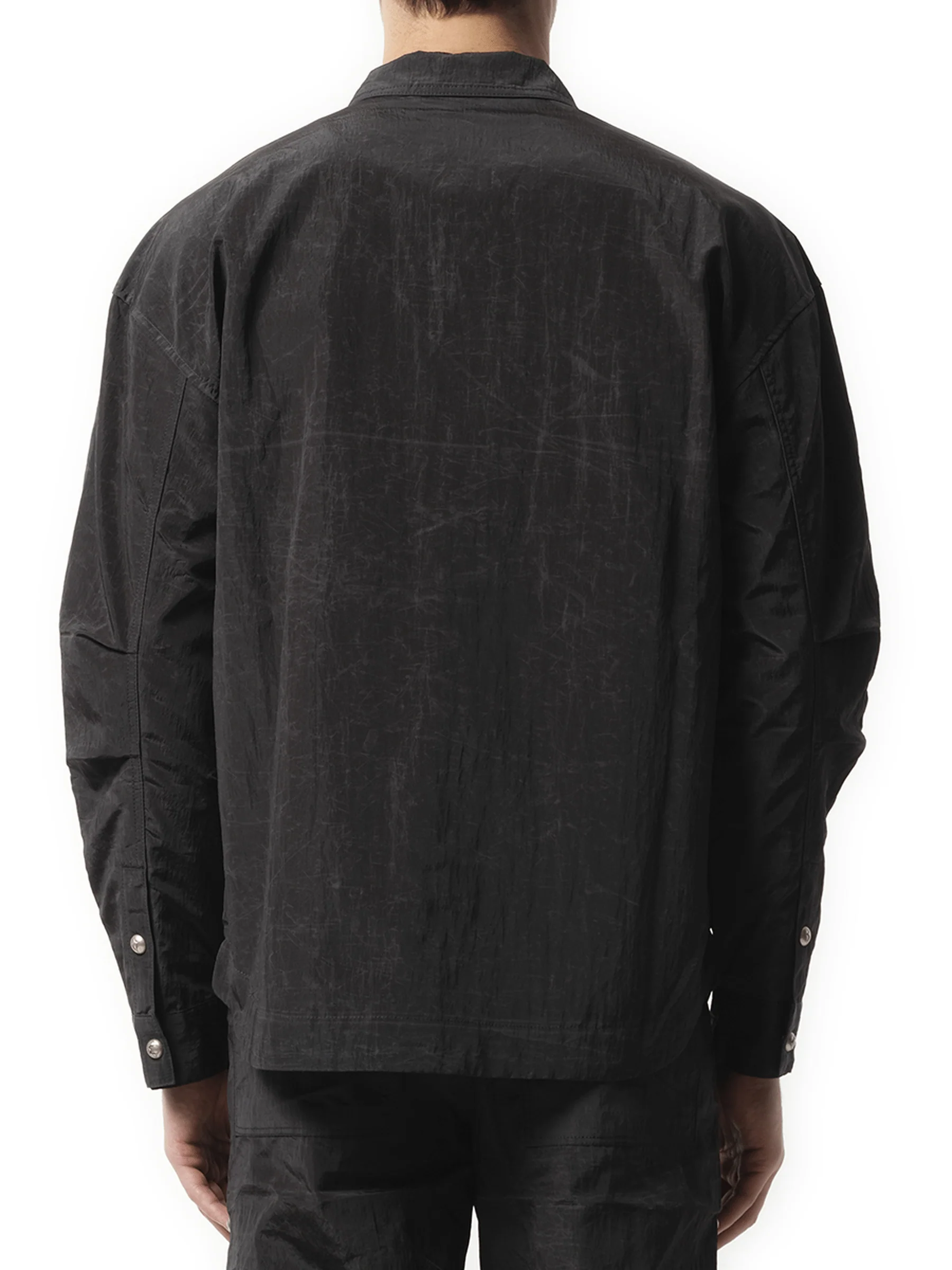 Scarred Officer Shirt in Black - Image 6