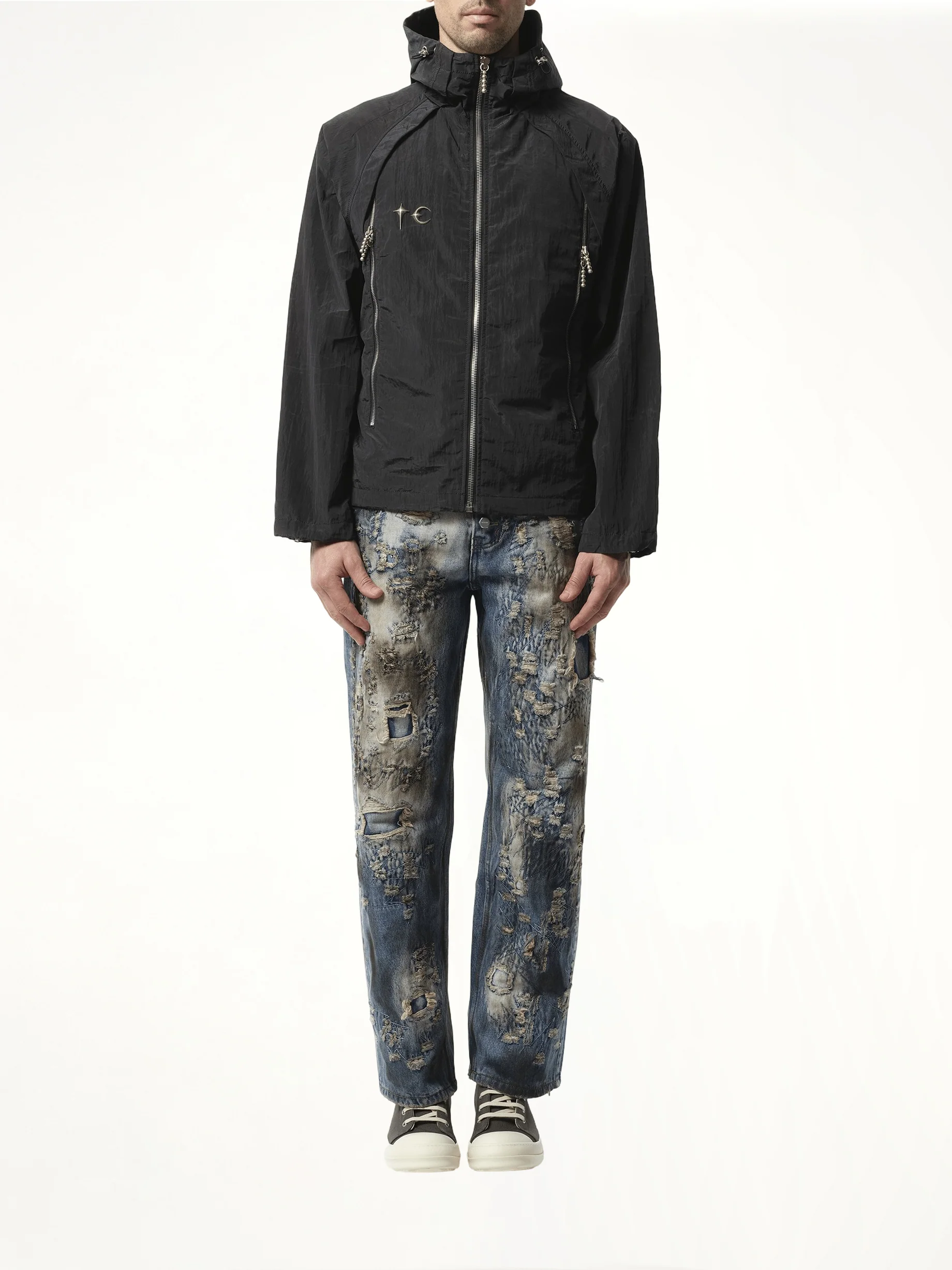 Scarred Wind Soldier Jacket in Black - Image 4