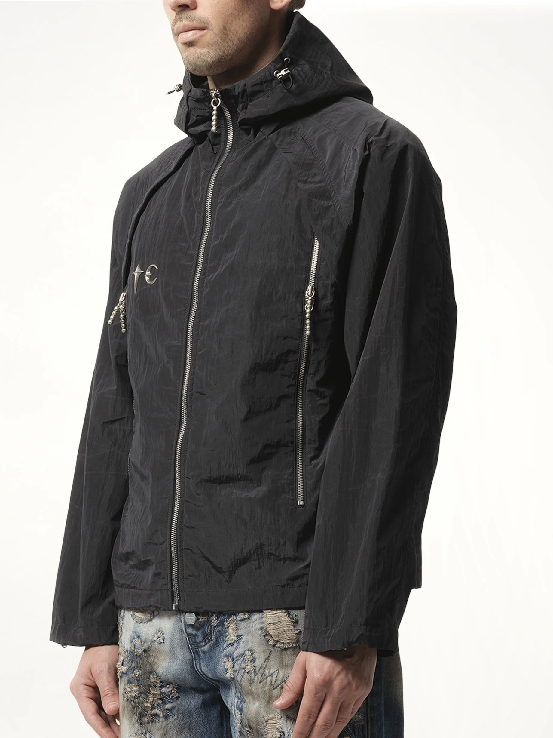 Scarred Wind Soldier Jacket in Black - Image 5