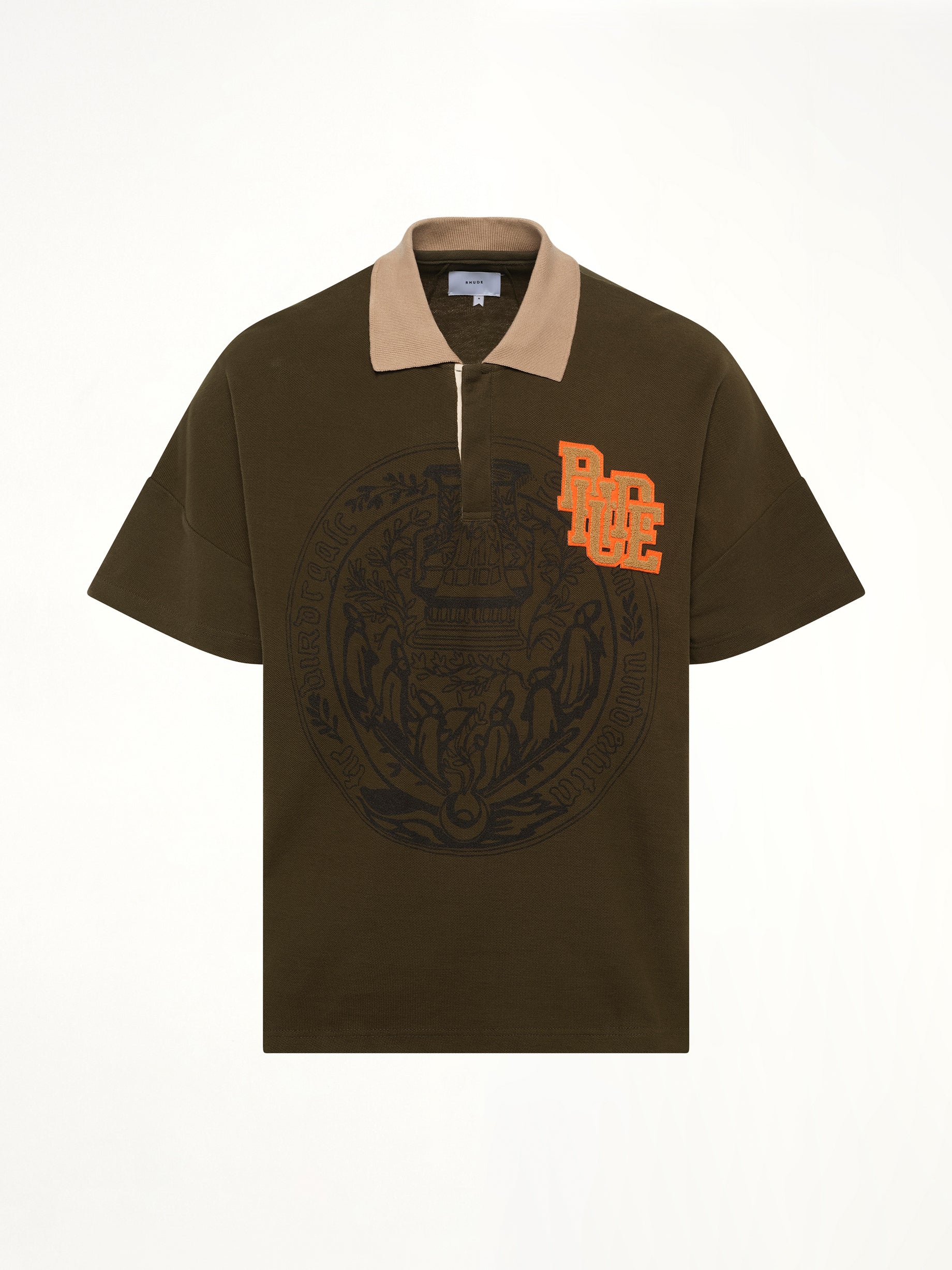 Scramble Logo Stamp Polo in Green - Image 2